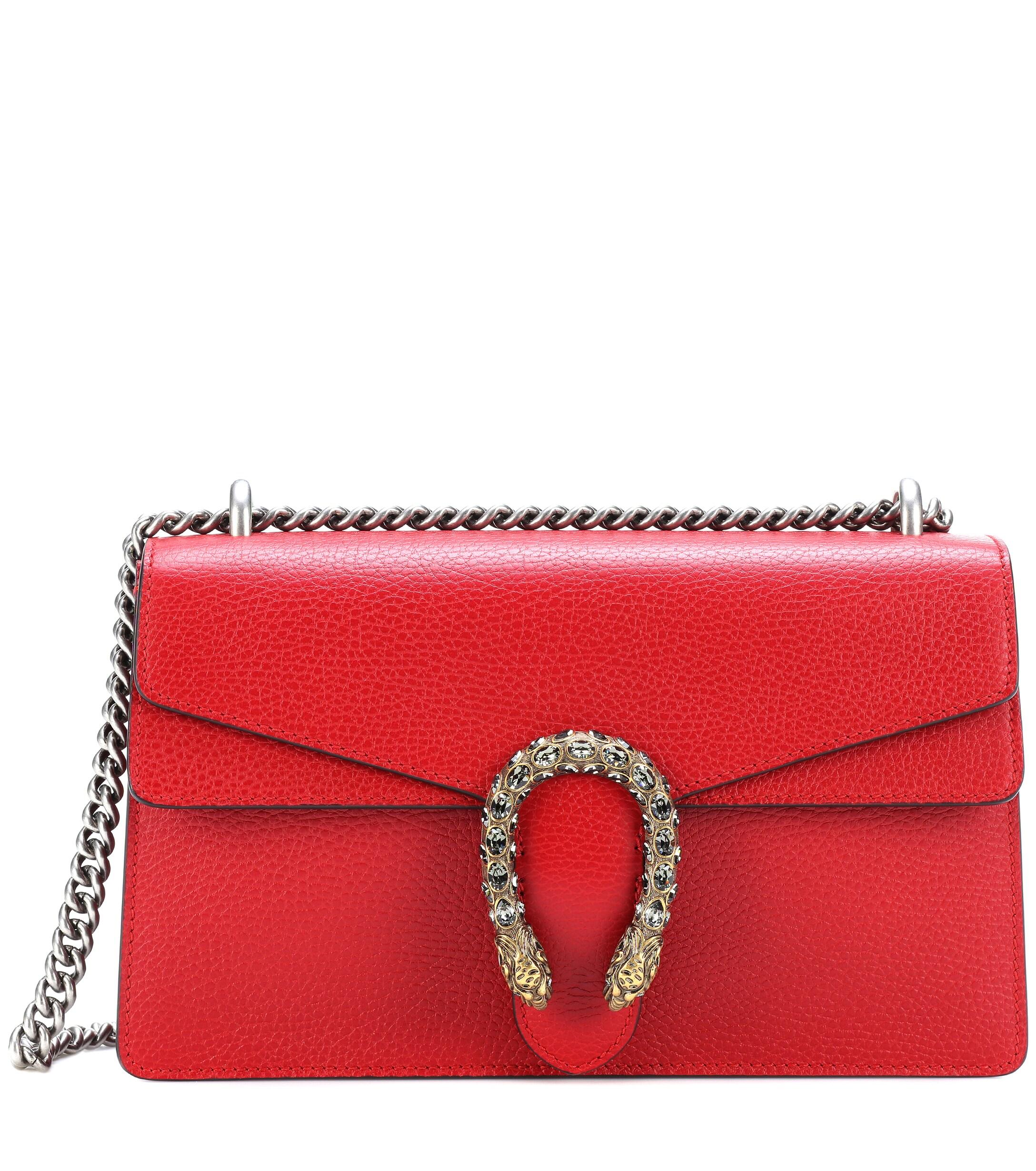 Gucci Dionysus Leather Mini Chain Shoulder Bag in Red - Save 70% | Lyst