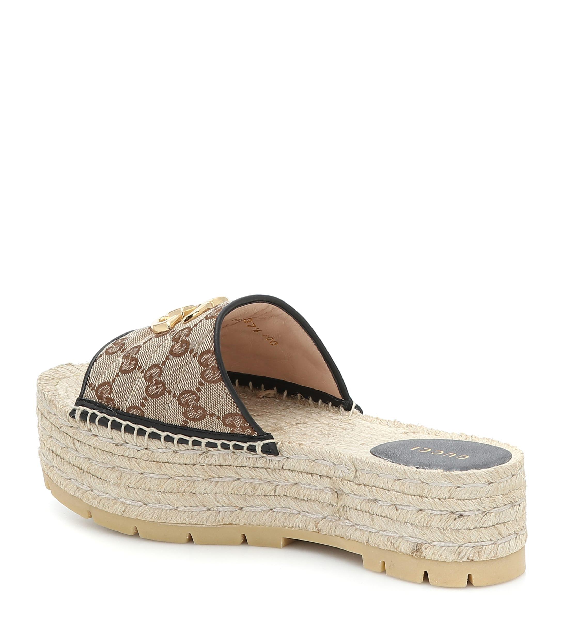gucci matelasse canvas espadrille