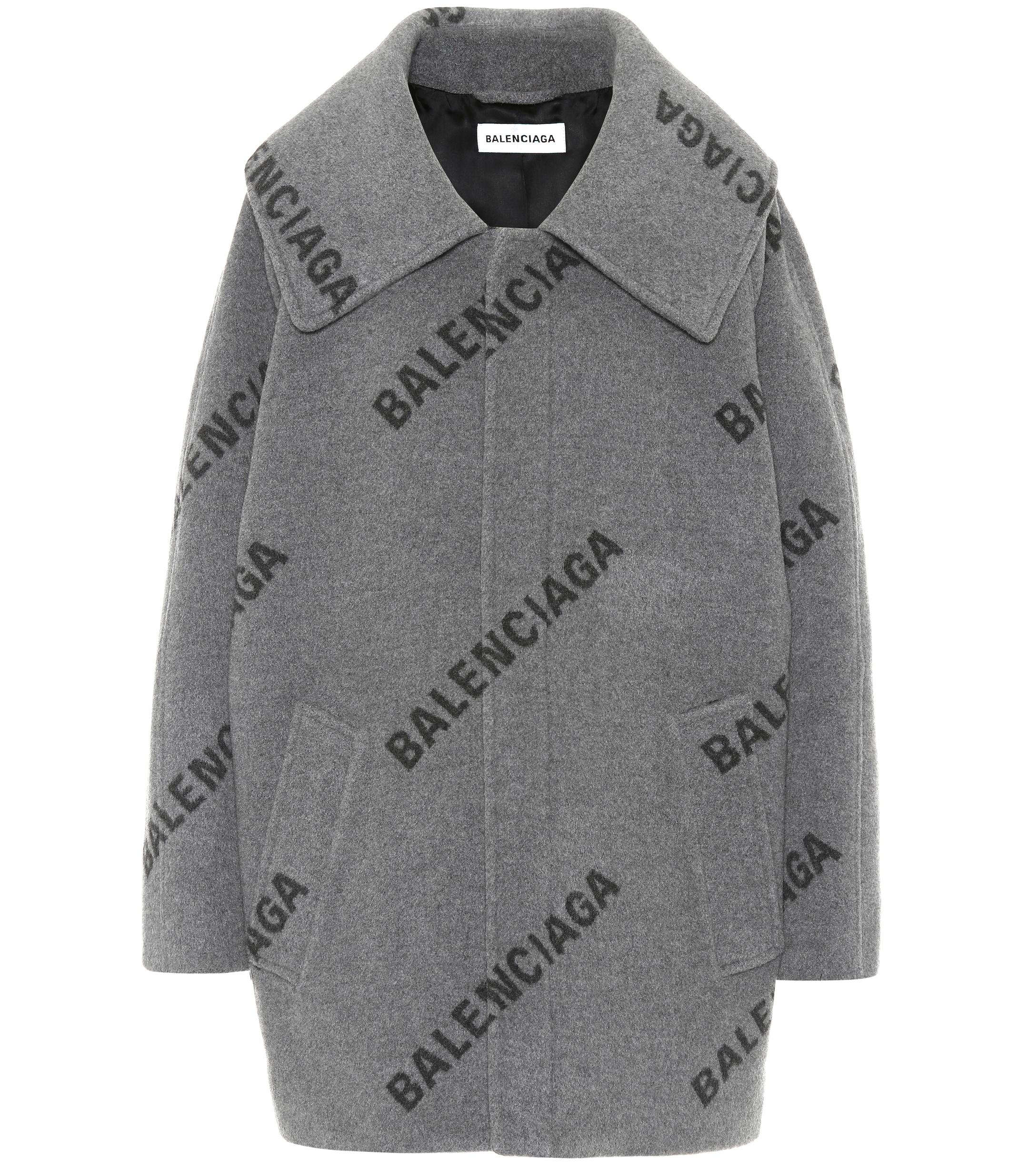 balenciaga grey coat