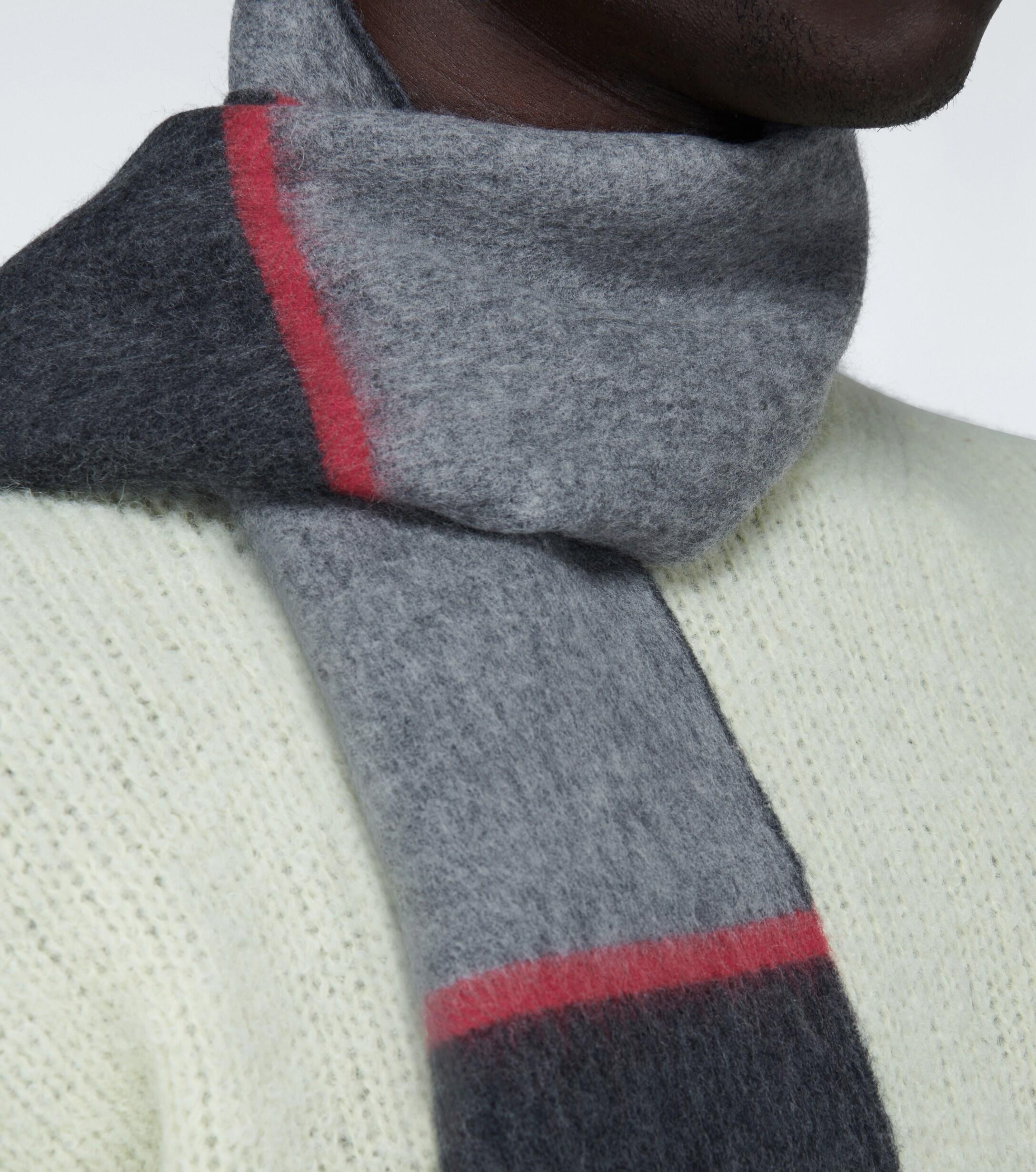 LOEWE Beige & White Cashmere Anagram Scarf - Order HÃ ng Quáº£ng ChÃ¢u