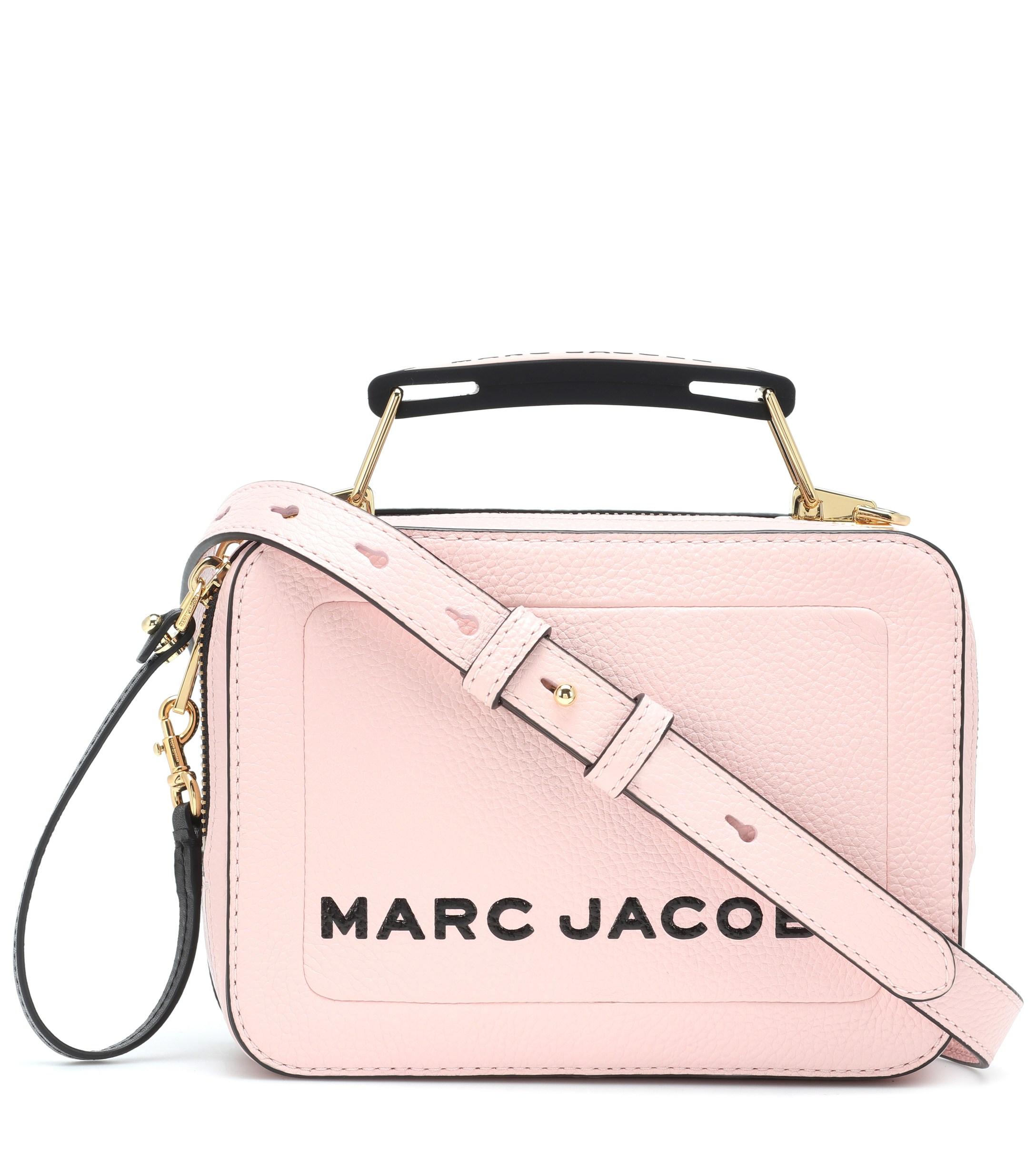 Marc Jacobs Leather The Mini Box Shoulder Bag in Blush (Pink) - Lyst
