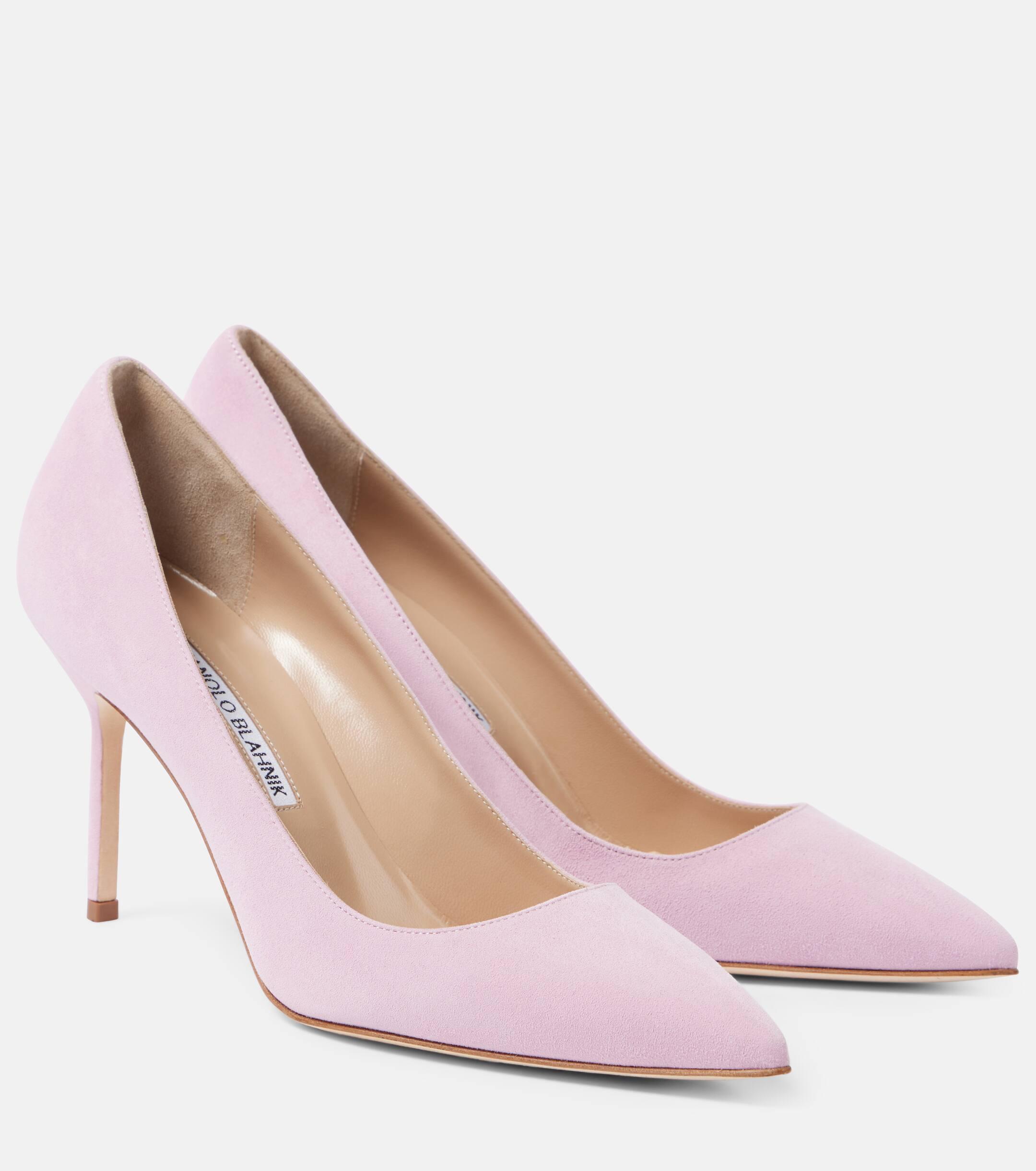 Manolo Blahnik Bb 90 Suede Pumps in Pink Lyst UK