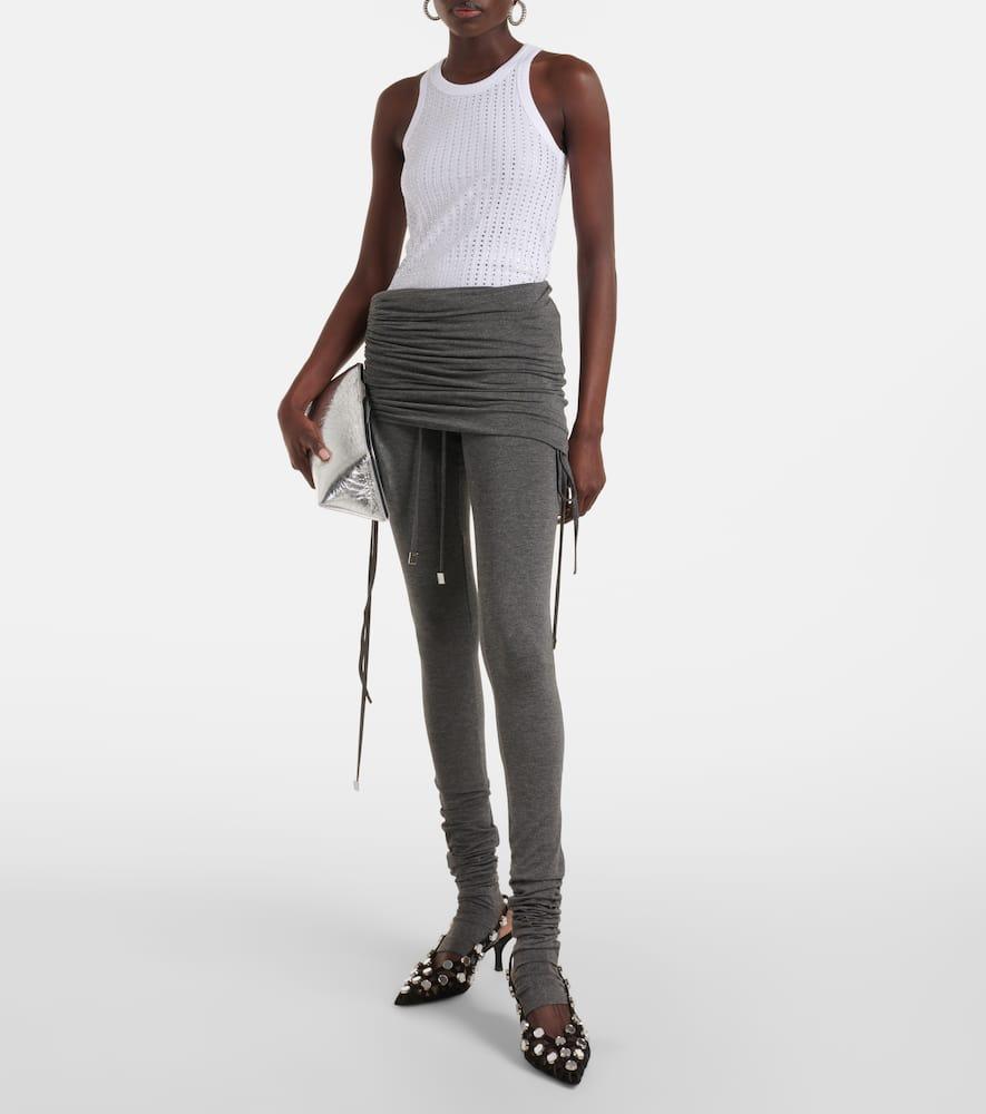 The Attico Jersey Jumpsuit in Grey Lyst UK