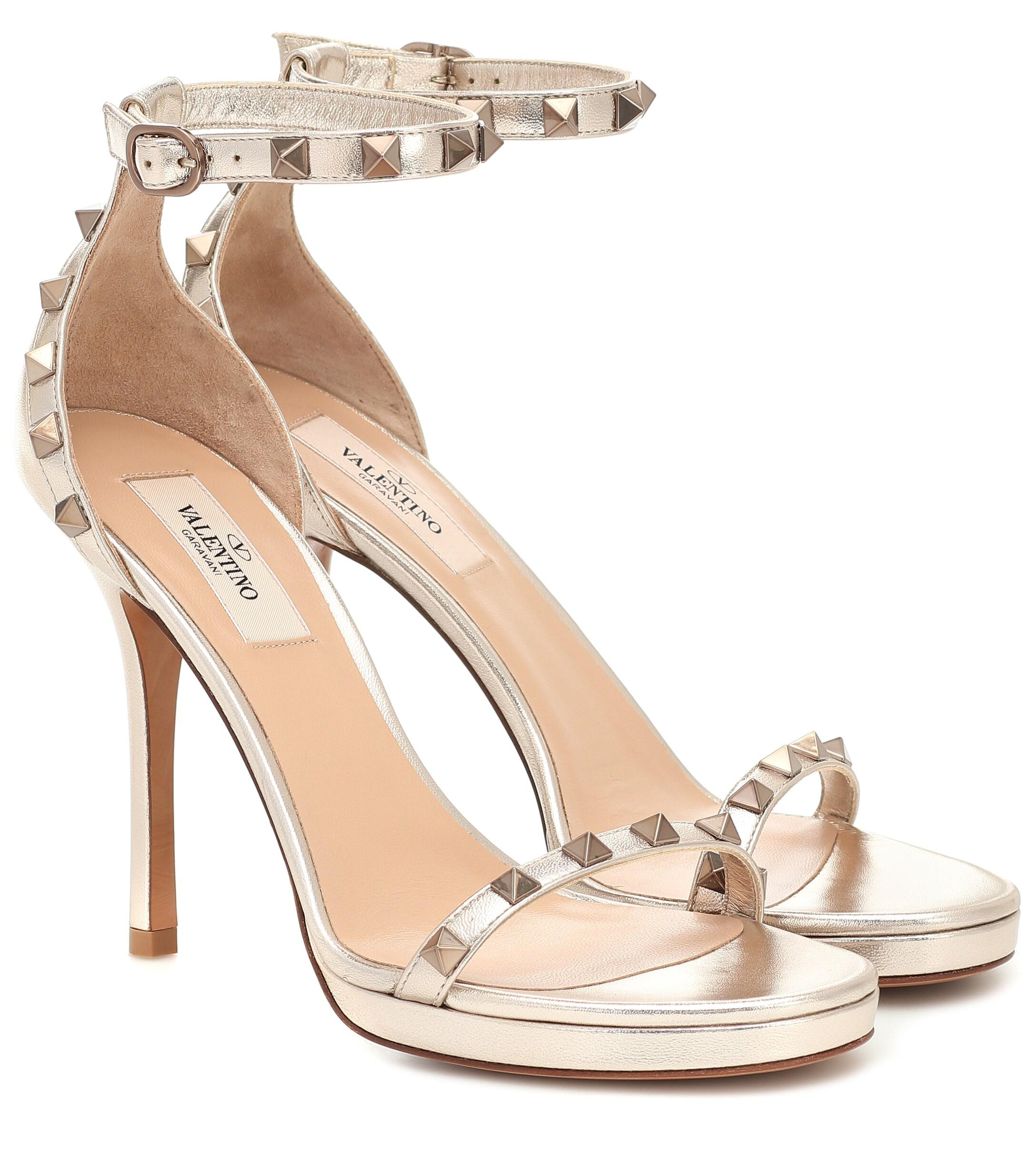 valentino rockstud platform sandals