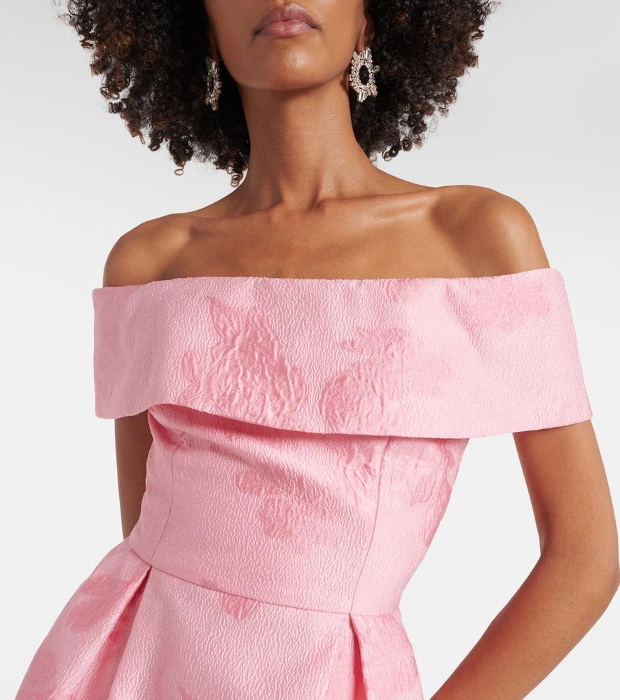 Rebecca Vallance Off-Shoulder Gown in Pink | Lyst