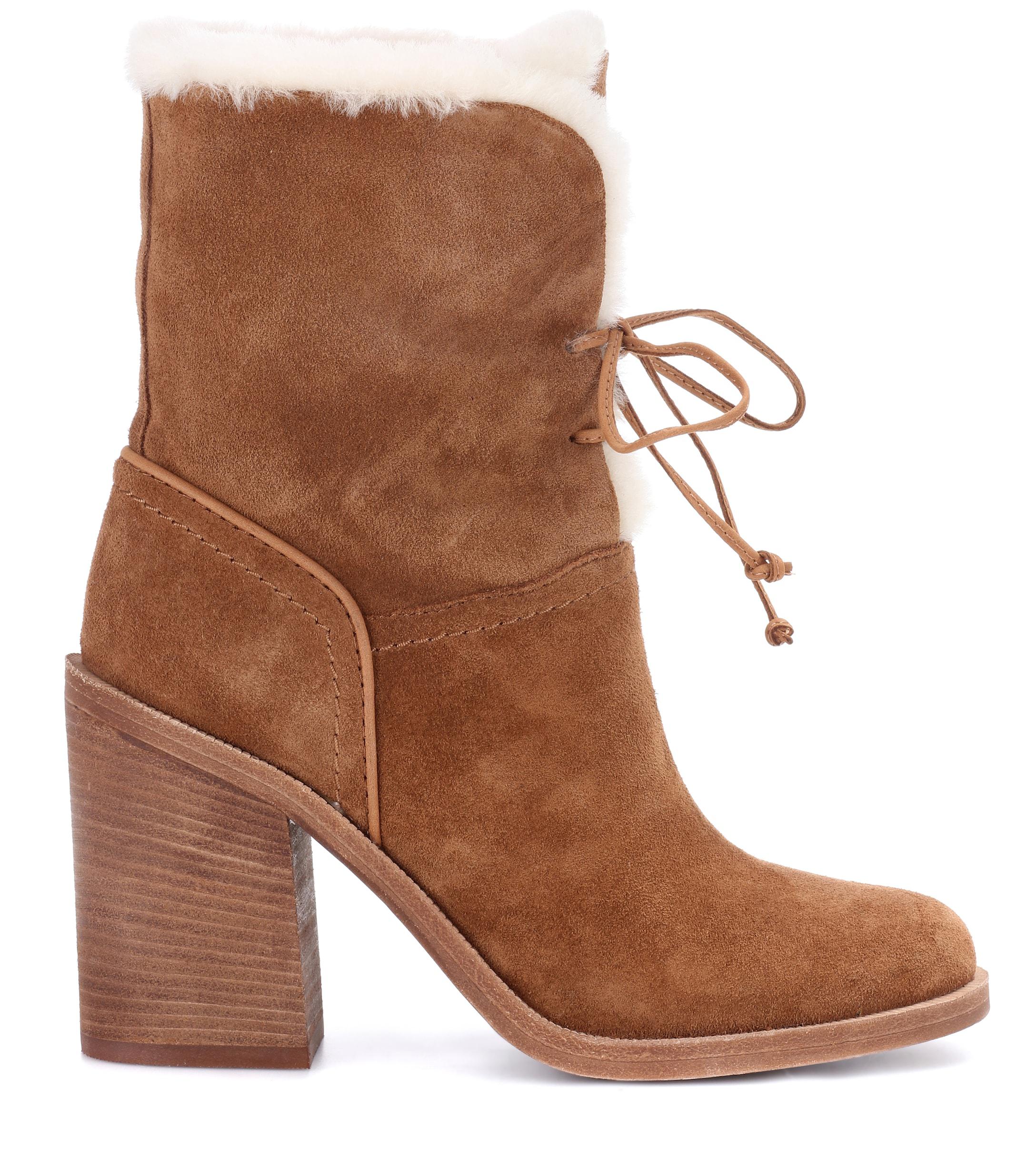 UGG Jerene Suede Ankle Boots in Brown 