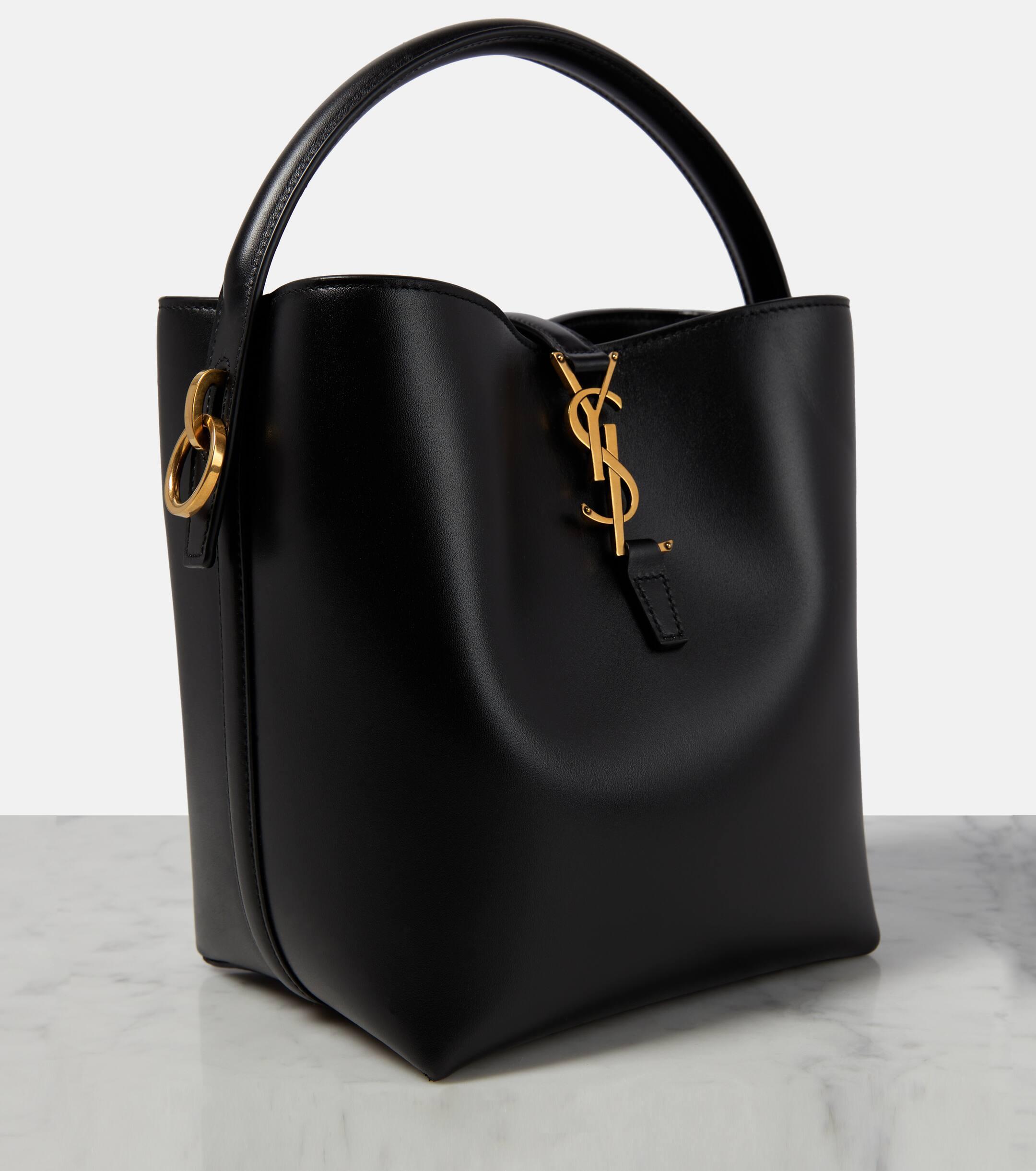 Saint Laurent Le 5 A 7 Mini Leather Bucket Bag in Black Lyst UK