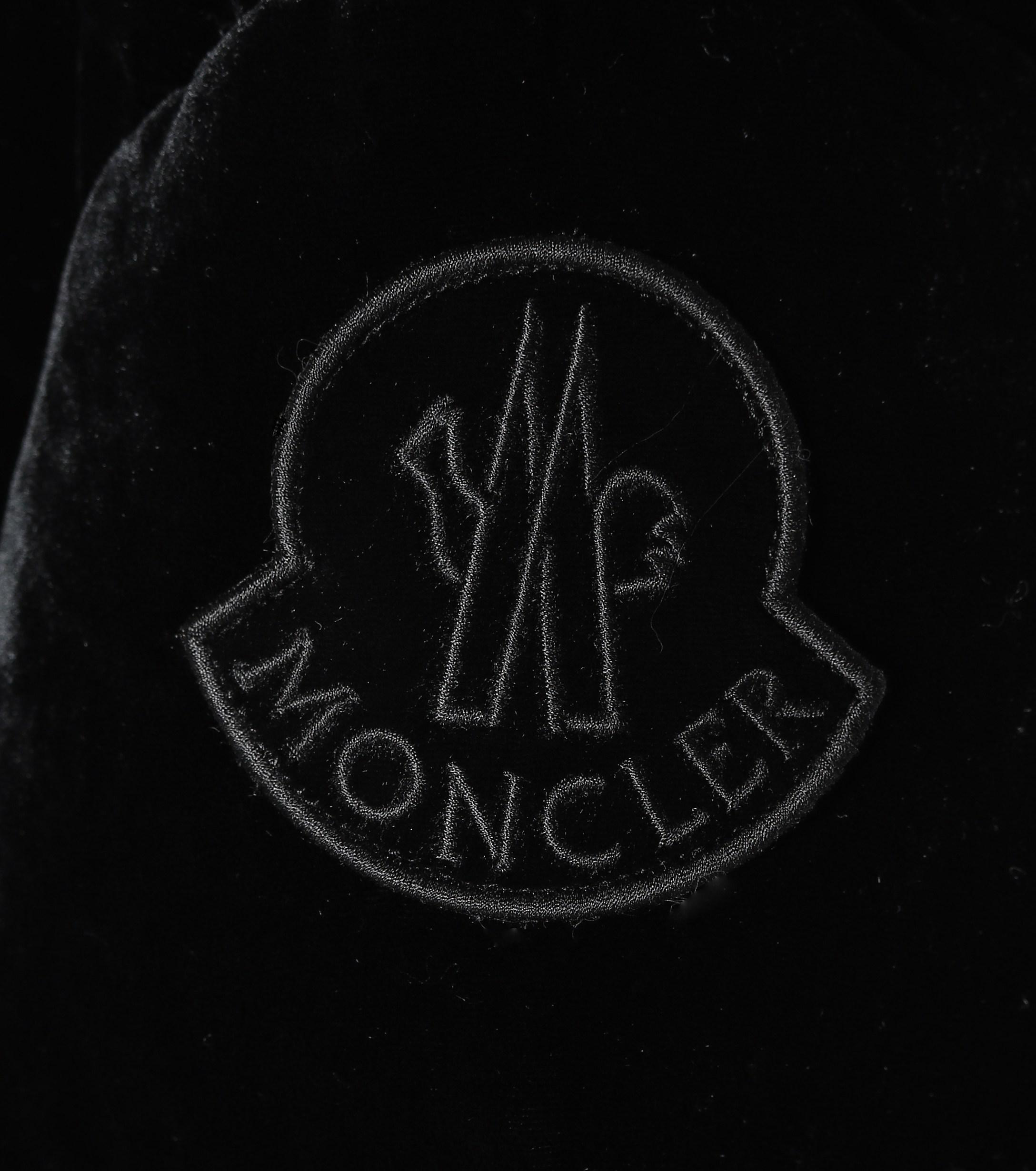 moncler black velvet puffer