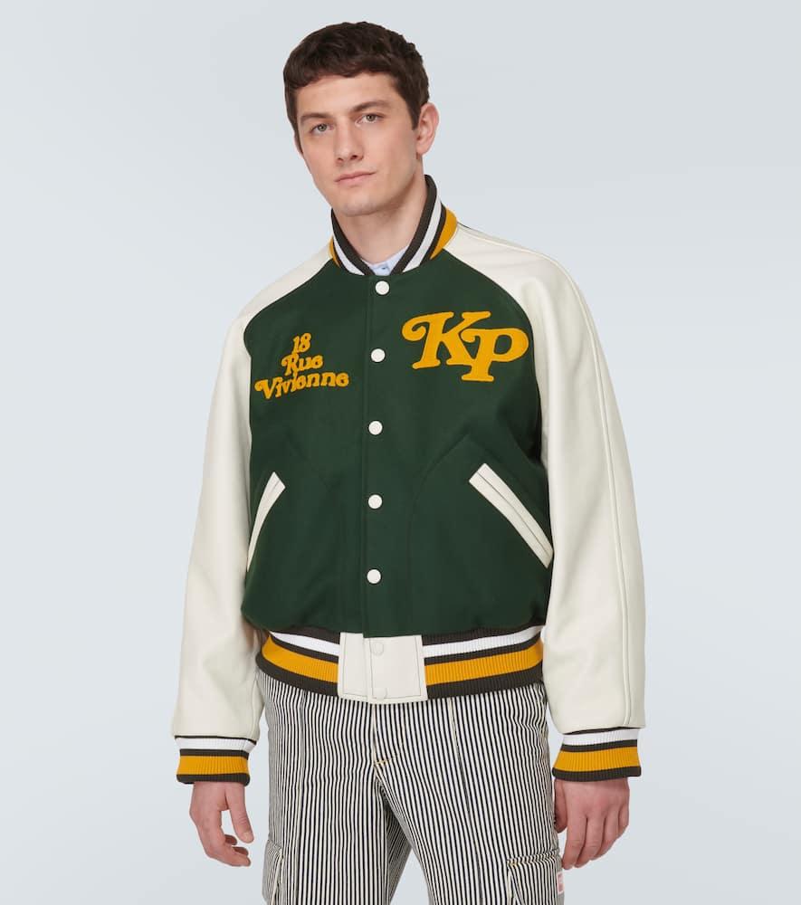KENZO X Verdy Wool-Blend Varsity Jacket in Green for Men | Lyst