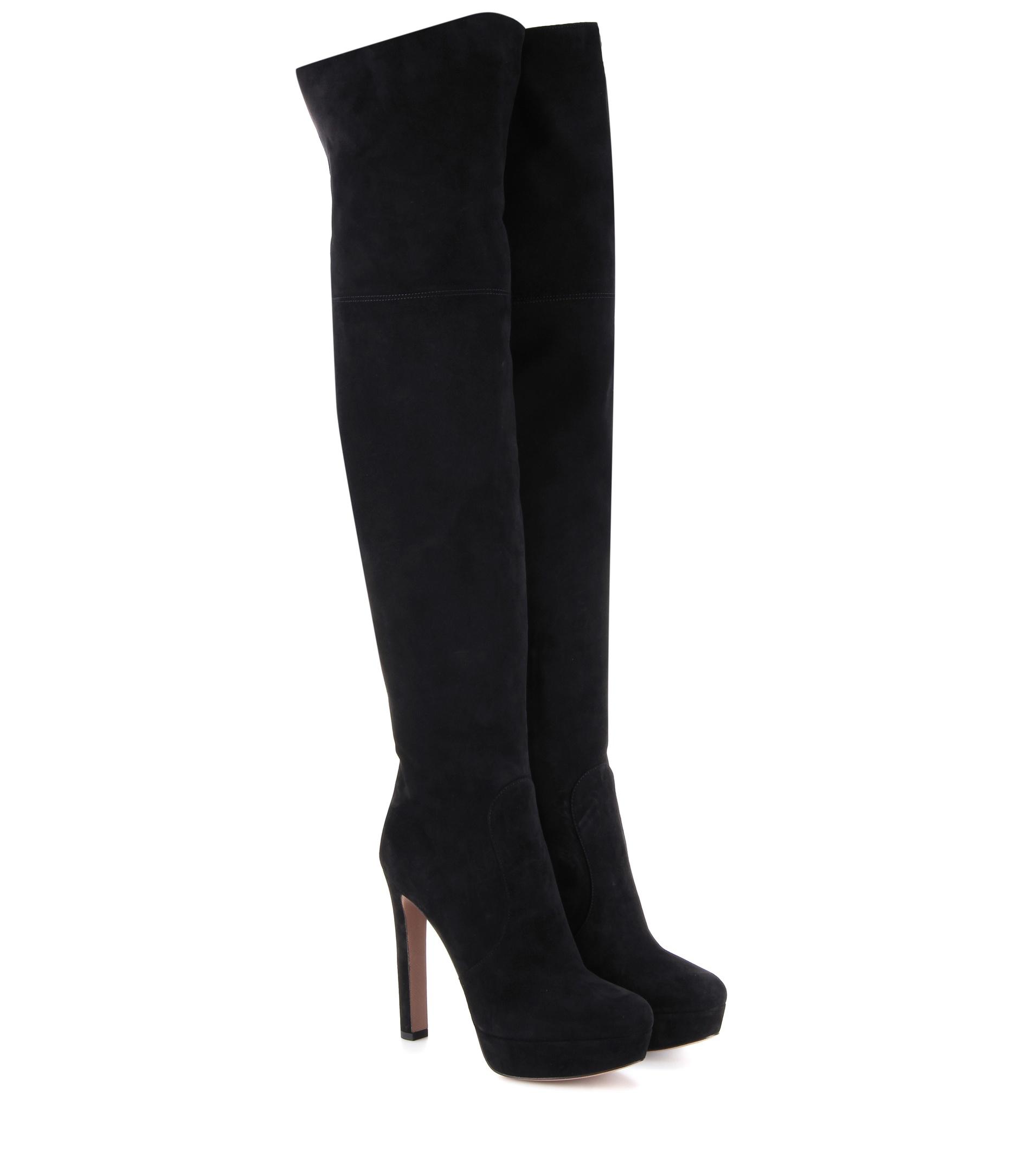 prada over the knee platform boots