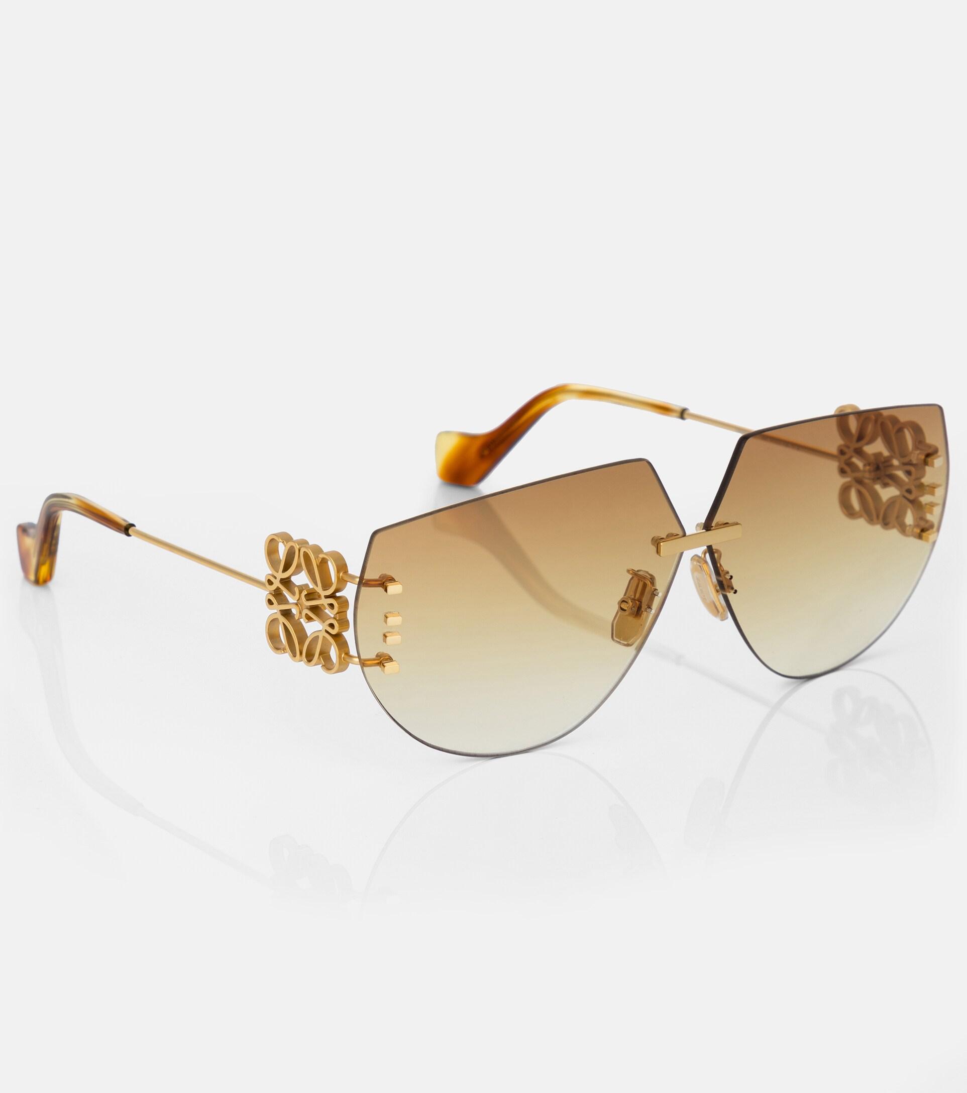 Loewe Anagram Oversized Sunglasses in Natural | Lyst