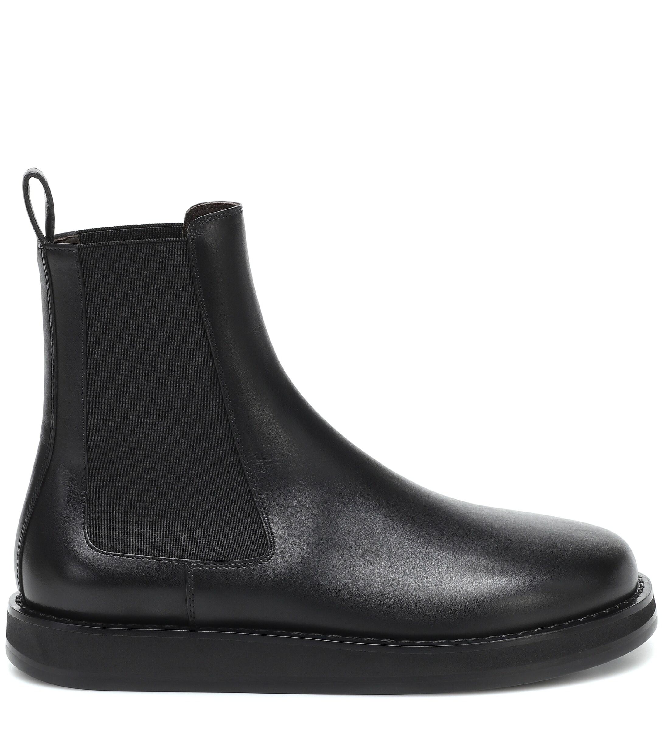 The Row Gaia Leather Gored Boots in Black - Save 30% - Lyst