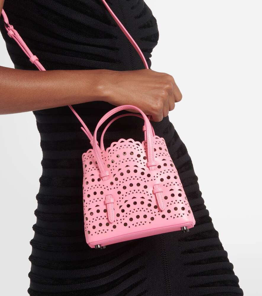 Alaïa Mina 16 Vienne Wave Leather Tote Bag in Pink | Lyst