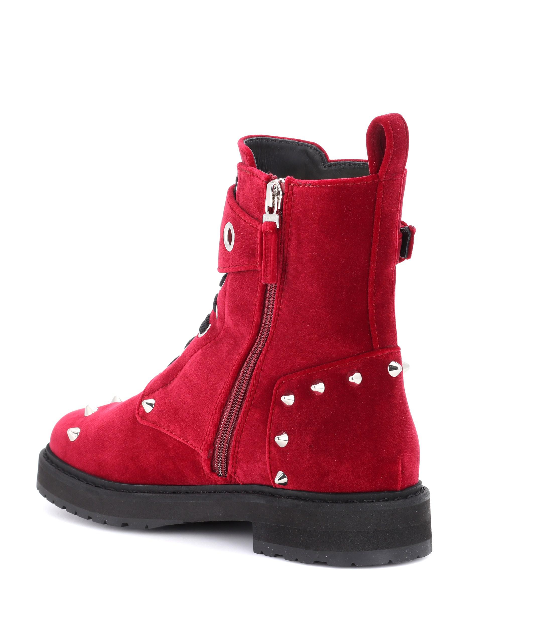 fendi red boots