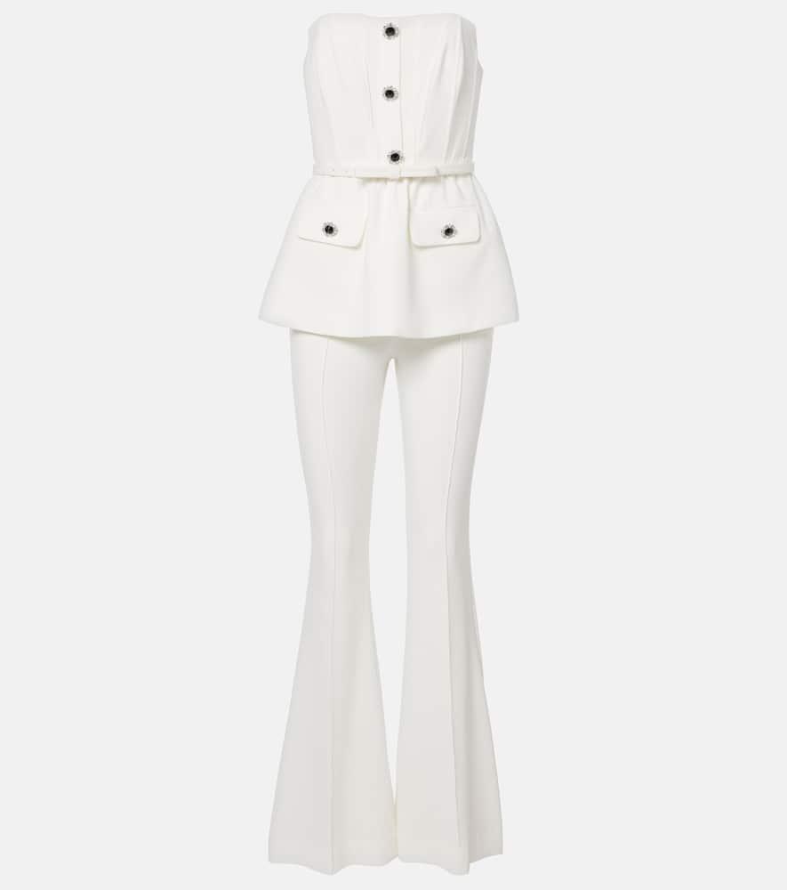 Mytheresa Self Portrait White Jumpsuit Buttoned Denim Long