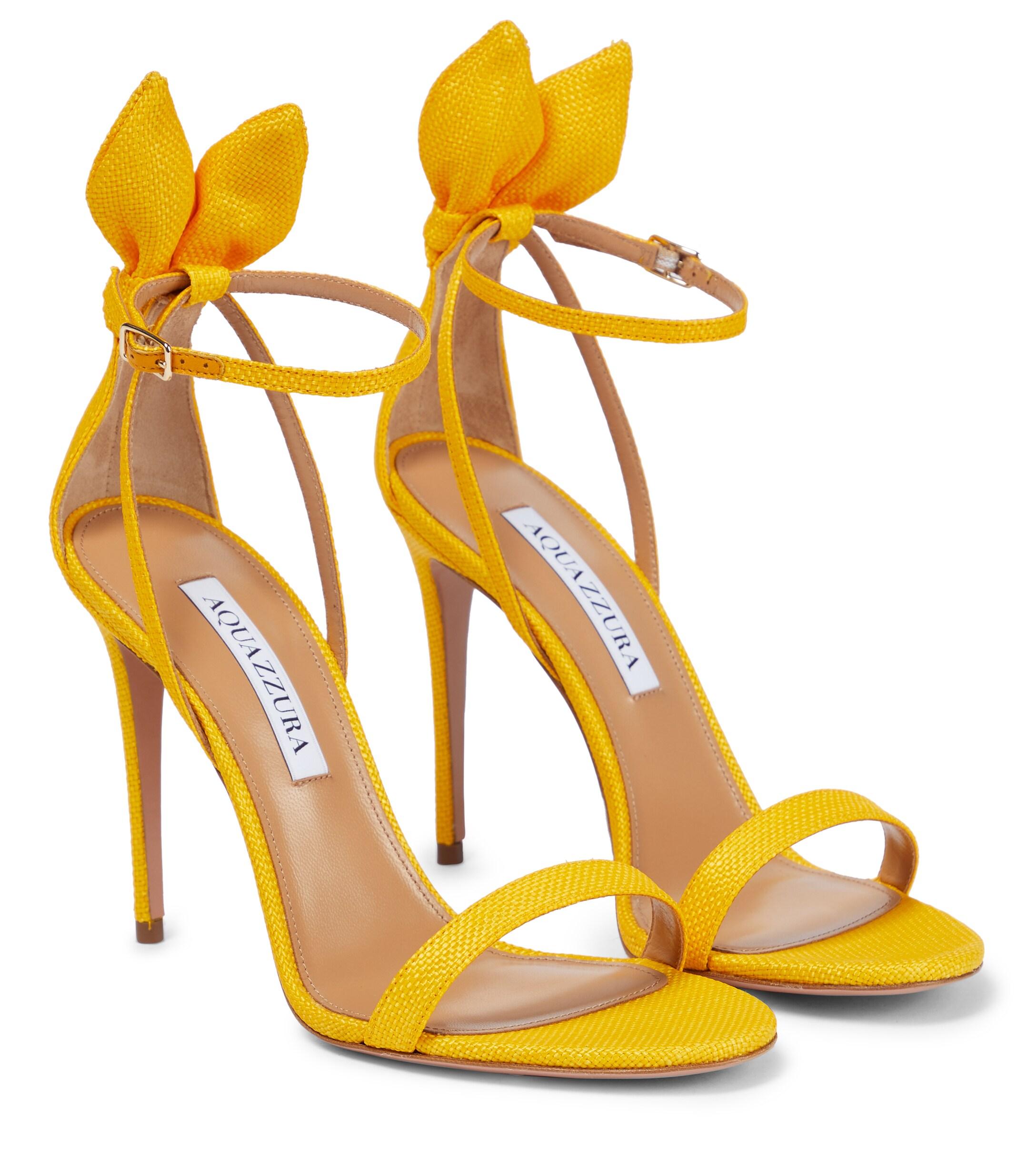yellow bow heels