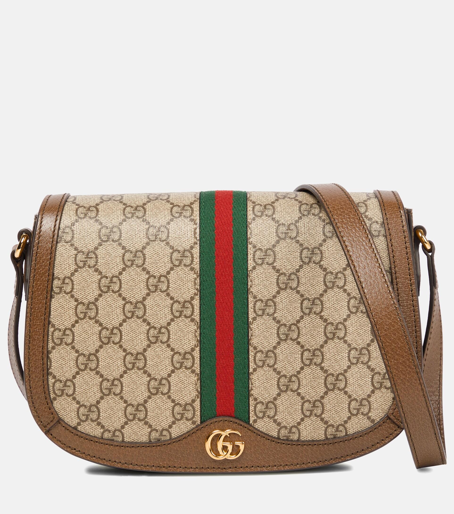 Ophidia GG Small Shoulder Bag in Brown - Gucci