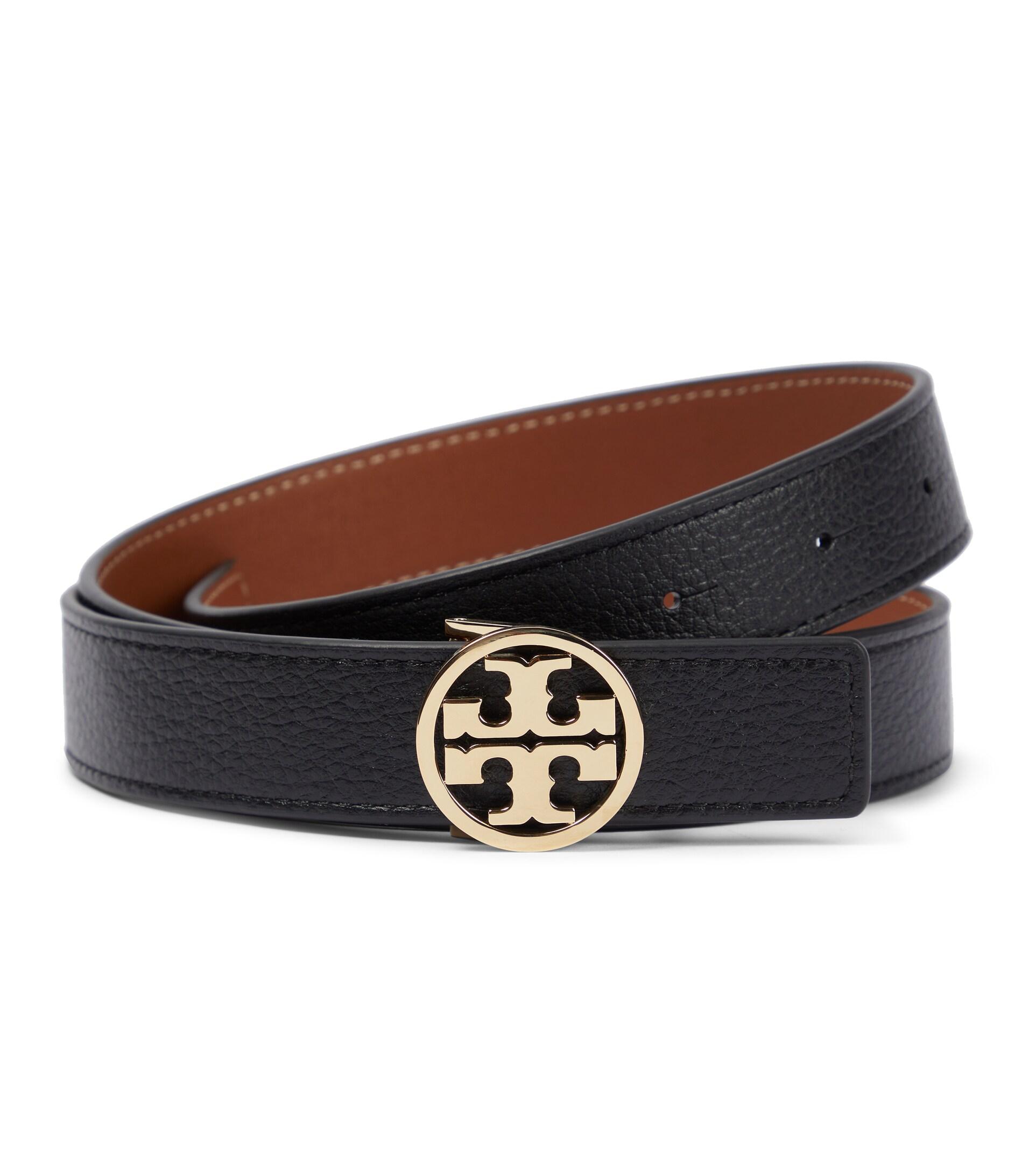 Tory Burch Miller Reversible Leather Belt in Brown | Lyst