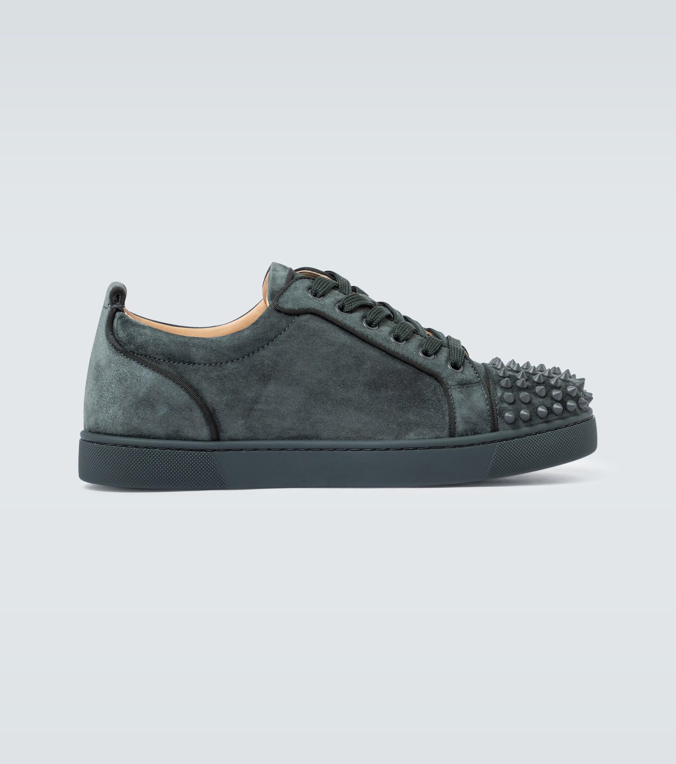 Christian Louboutin Suede Louis Junior Spikes Orlato in Grey (Grey 