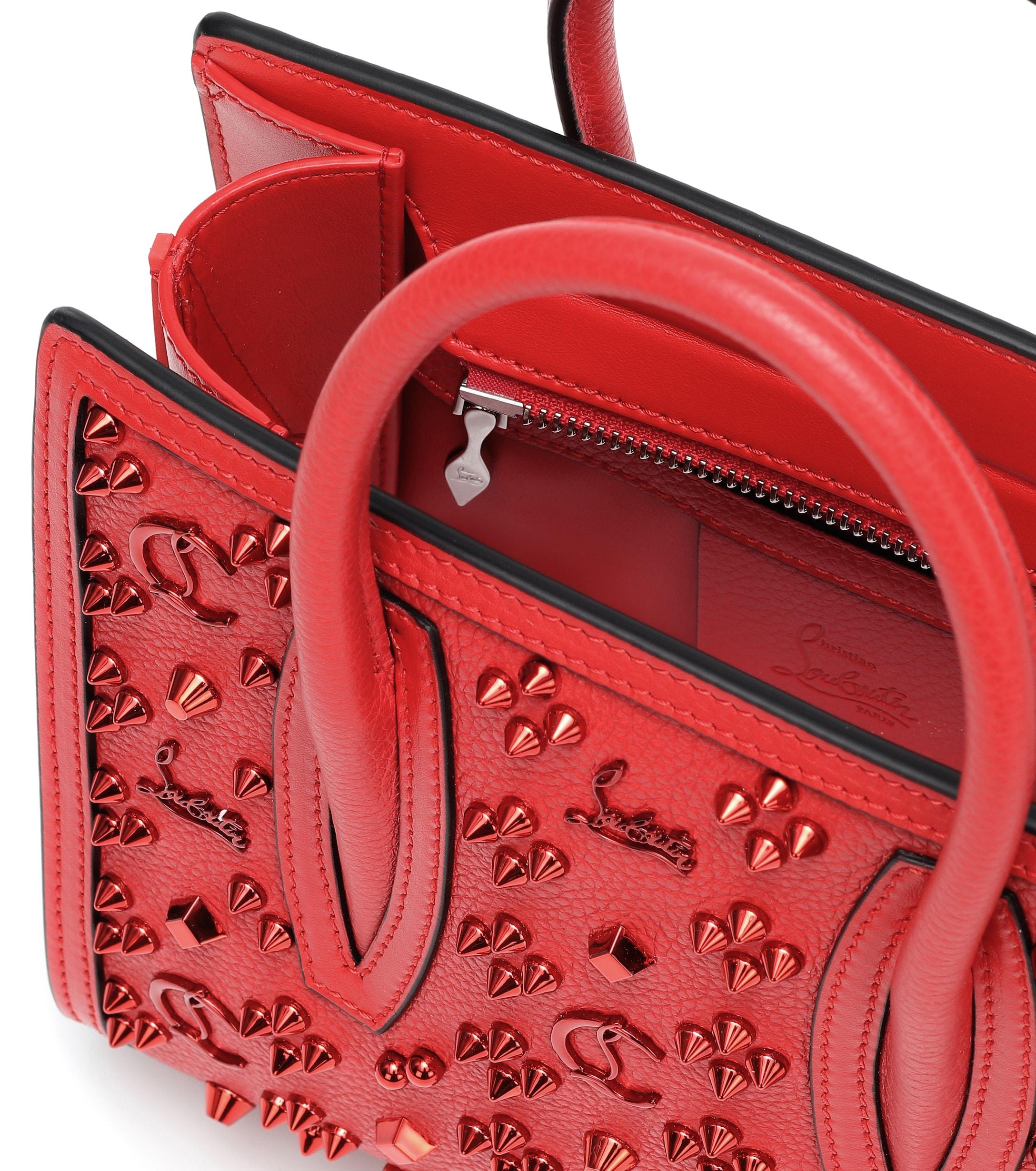 Christian Louboutin Paloma S Mini Leather Tote in Red | Lyst
