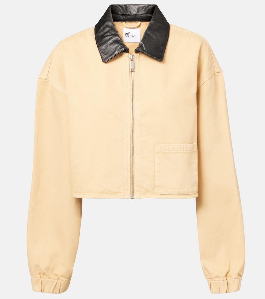 ジャケット SELF PORTRAIT Women Jackets 268J CREAM White Cream Boucle Pearl Trim Jacket – self-portrait-US