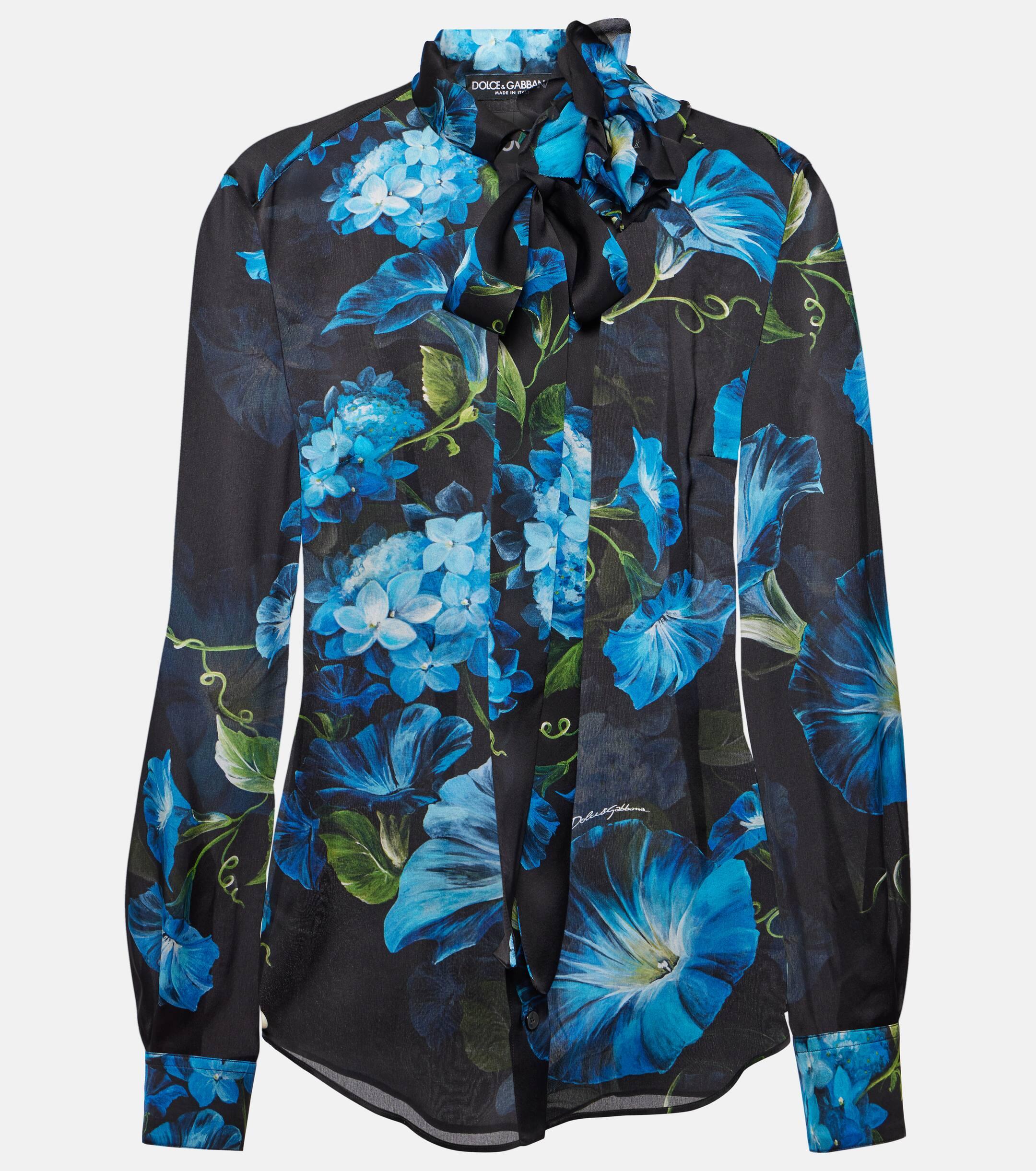 Dolce and gabbana floral blouse hot sale