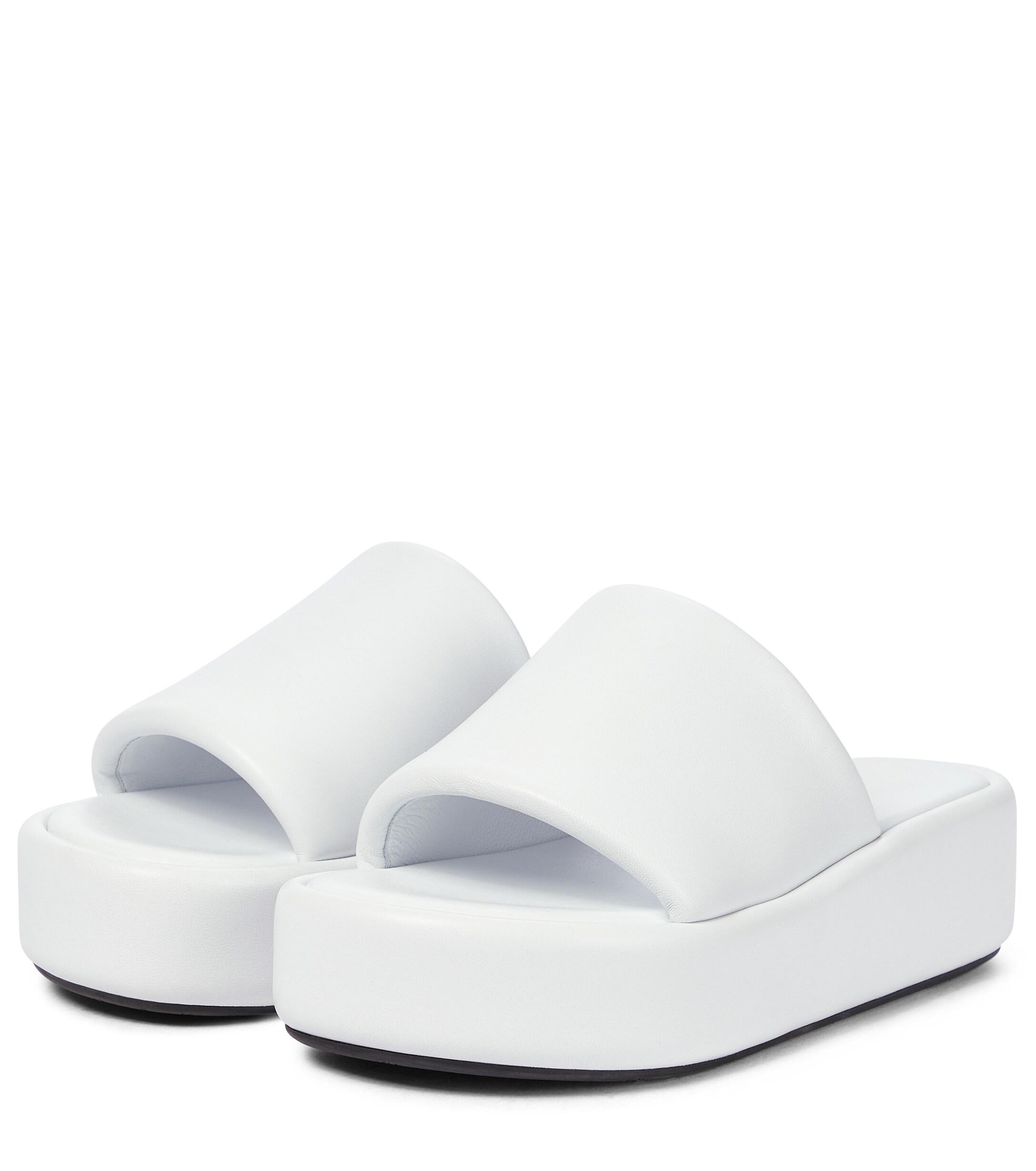 balenciaga white slides
