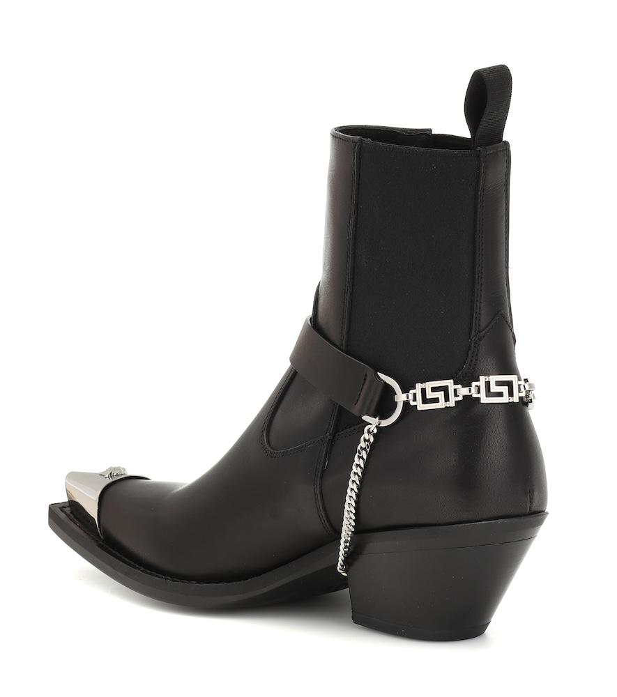 Stivaletti texani in pelle di Versace in Nero | Lyst