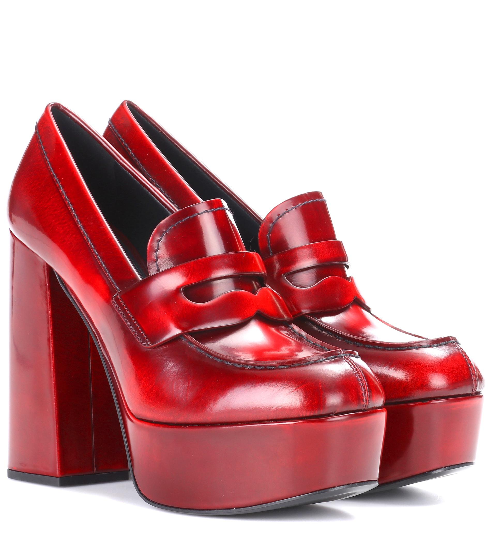 prada pumps red bottom