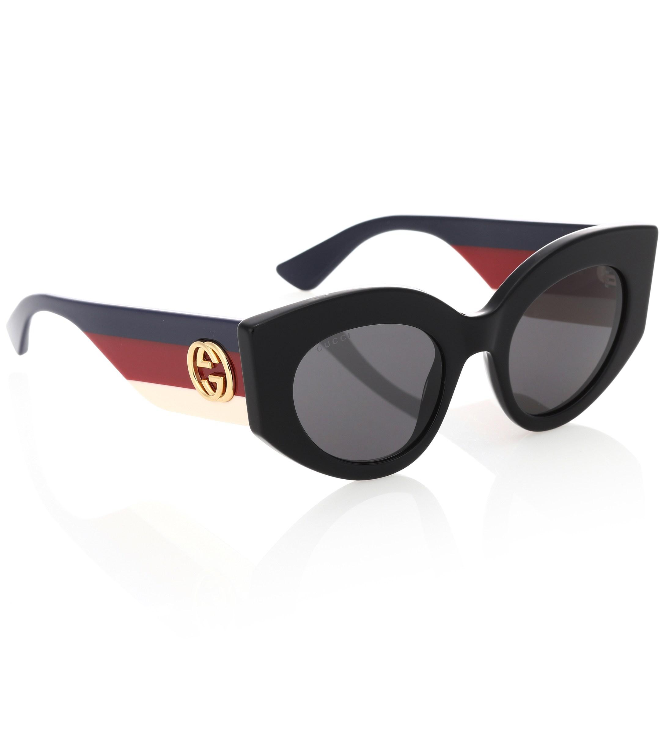 Gucci Synthetic Oversized Cateye Sunglasses in Black Lyst