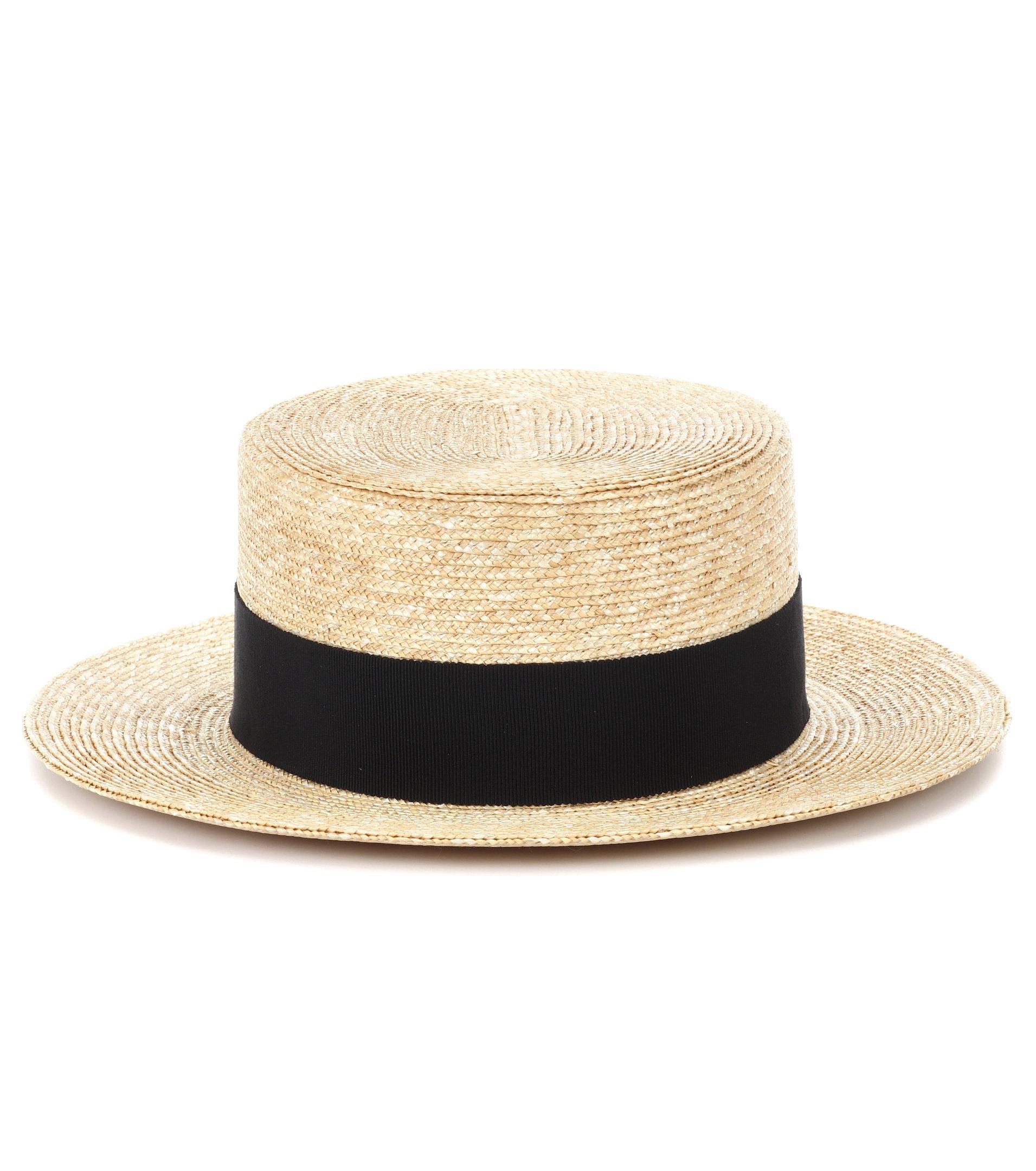 Prada Straw Panama Hat in Natural | Lyst