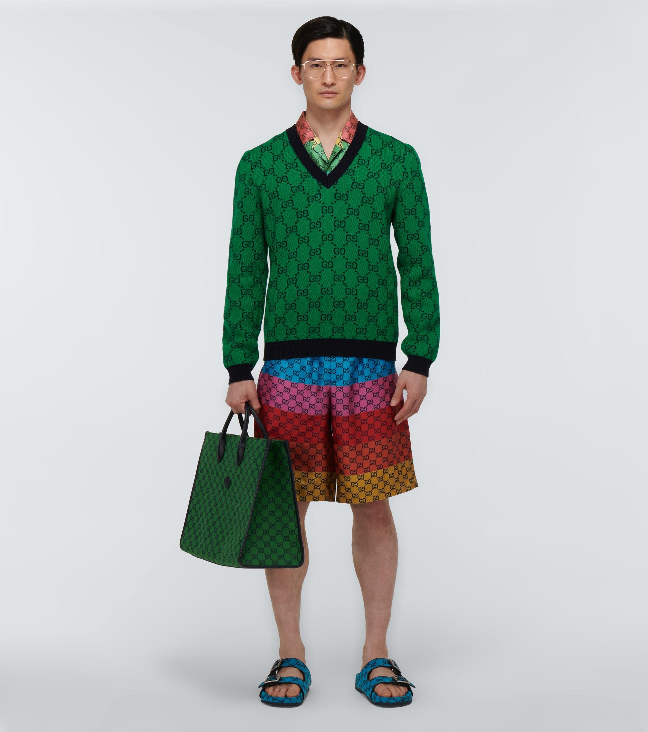 GUCCI Men Formal, Casual Multicolor Fabric Belt Green - Price in India