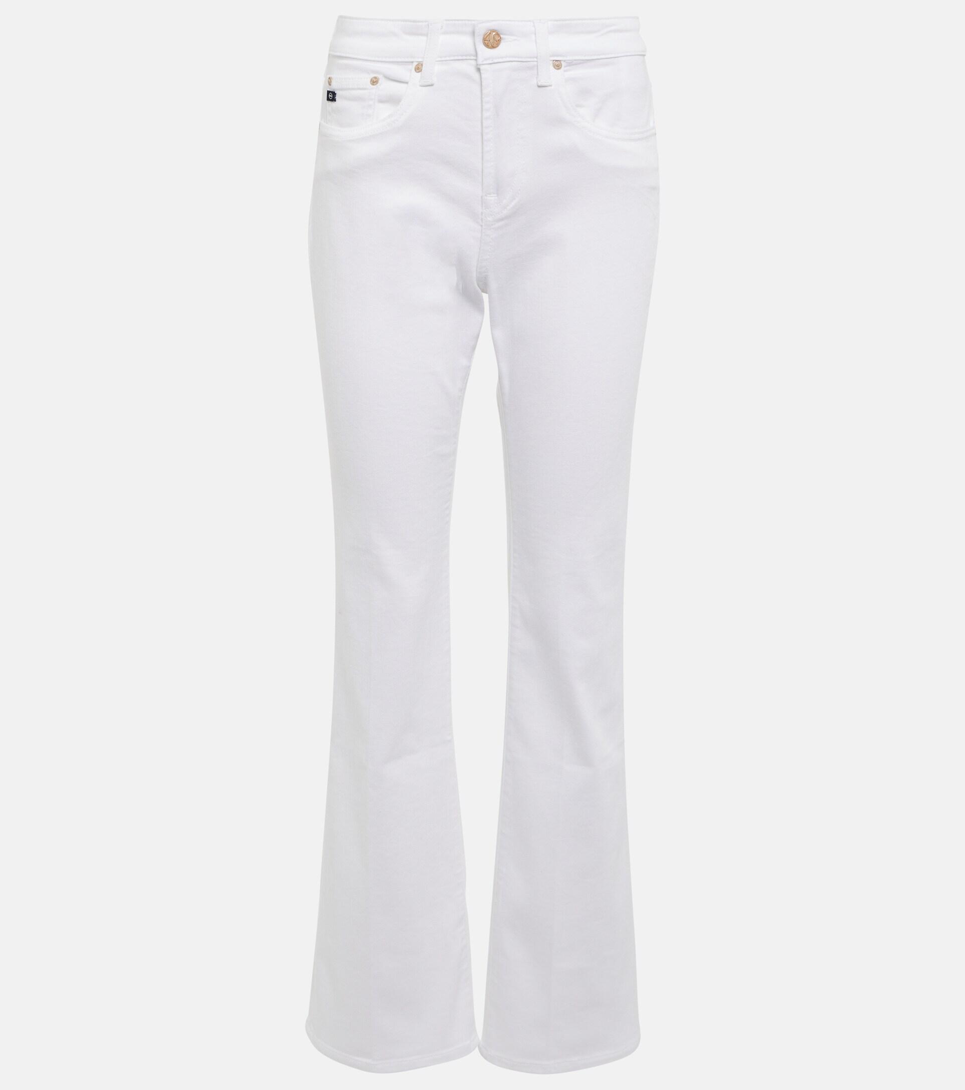 AG Jeans Sophie Mid-rise Bootcut Jeans in White | Lyst