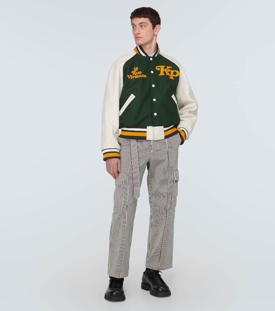 KENZO X Verdy Wool-Blend Varsity Jacket in Green for Men | Lyst