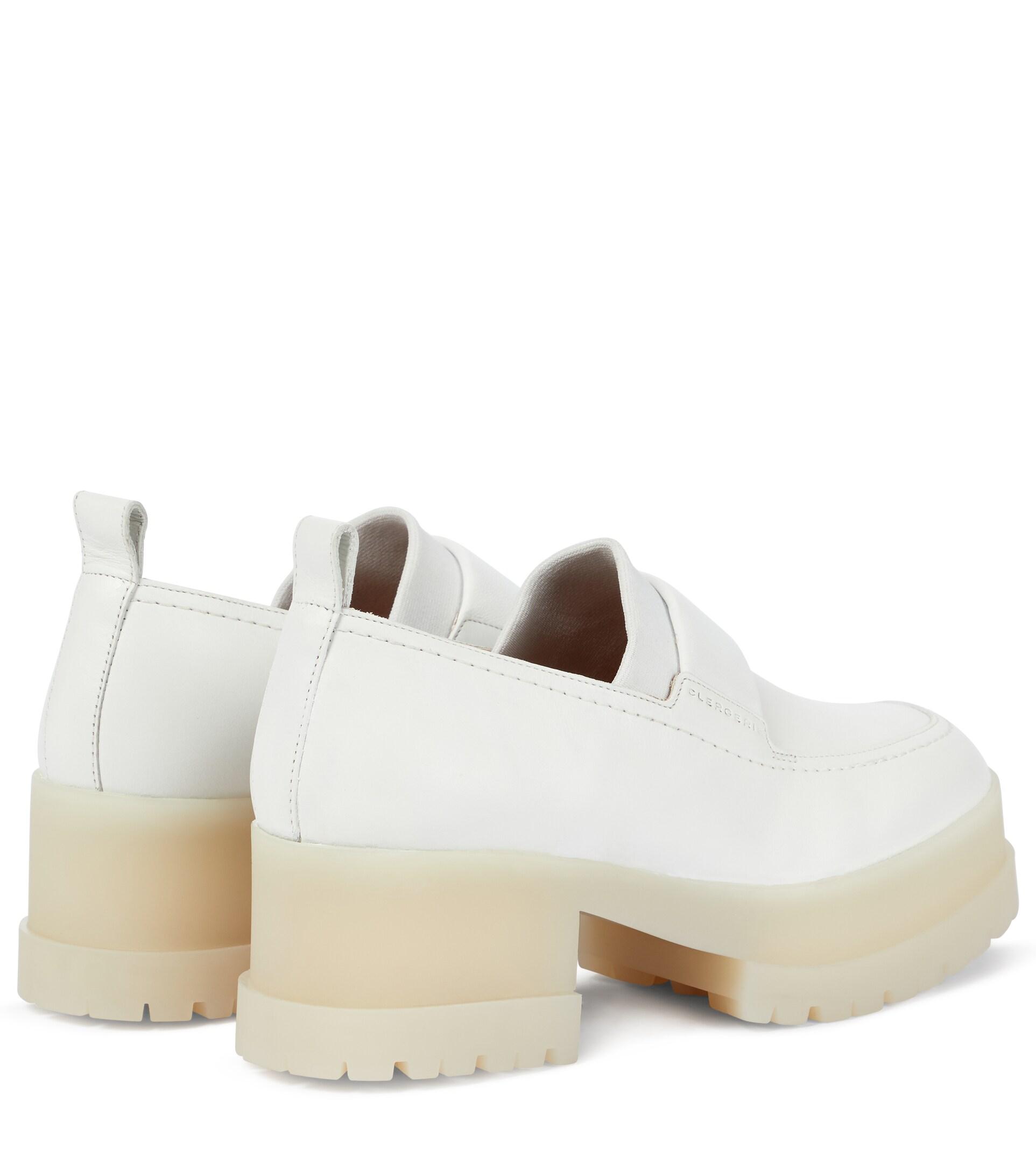 Robert Clergerie Waelly Platform Leather Loafers in White | Lyst
