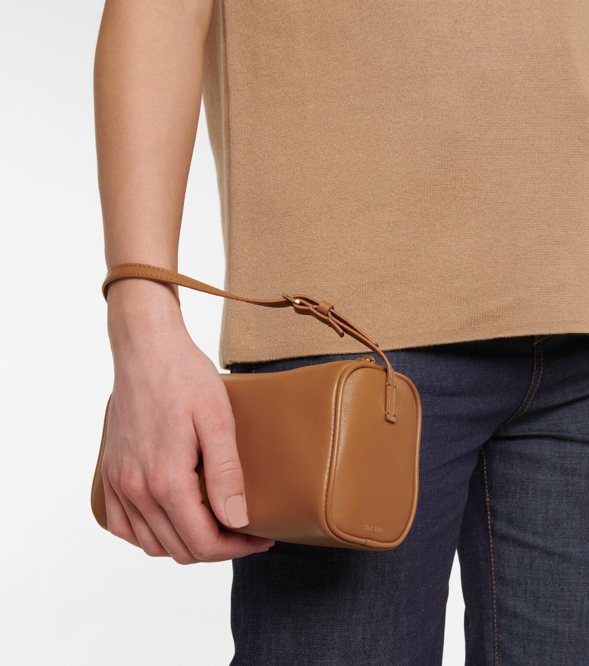 The Row '90s Leather Shoulder Bag in Brown | Lyst