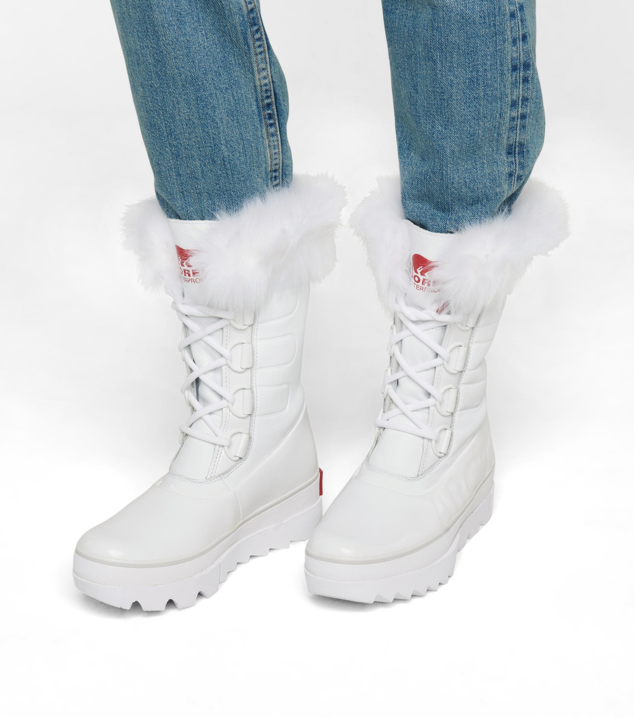 Sorel Joan Of Arctic Next Leather Boots in White | Lyst
