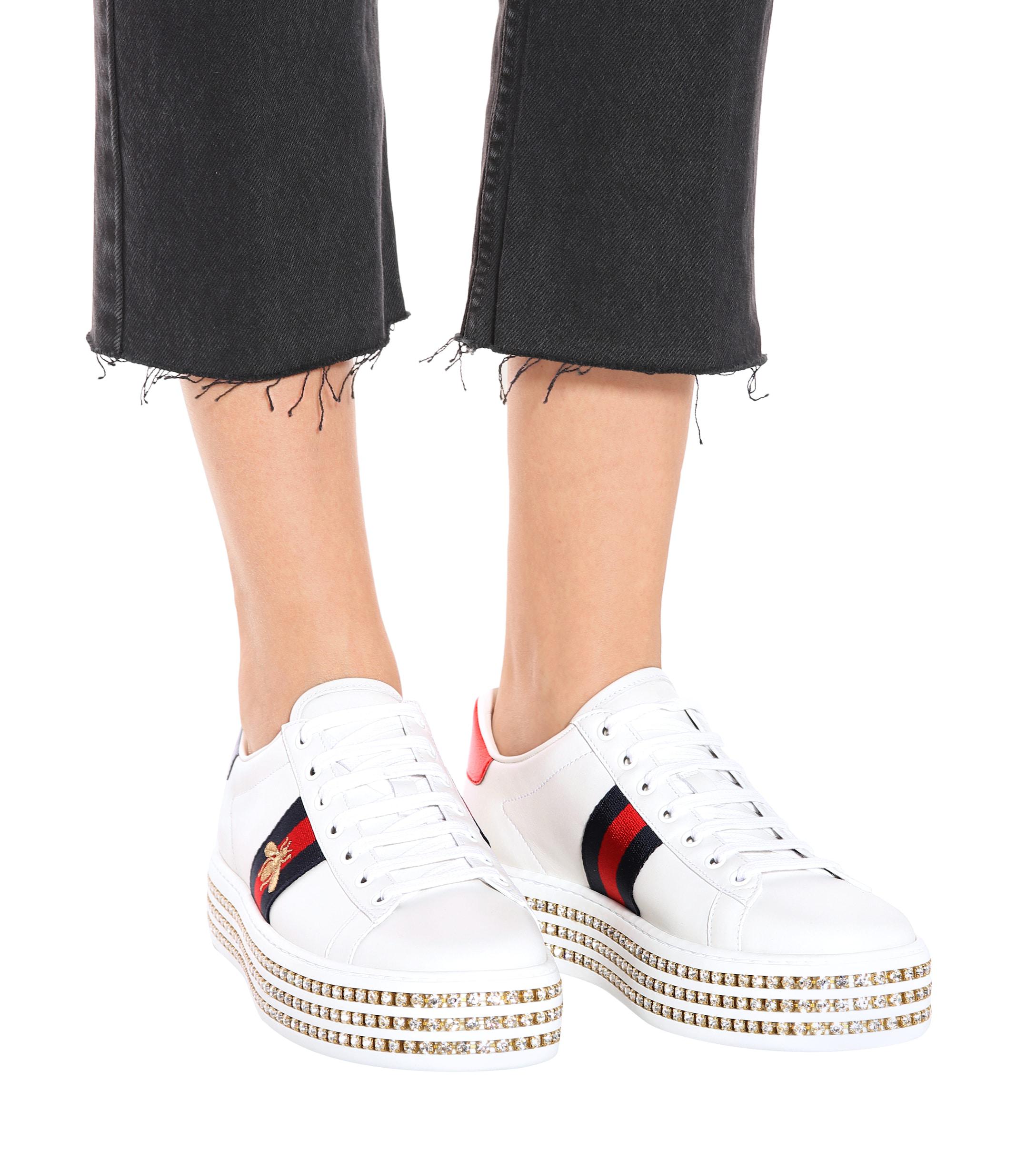 leather platform sneaker gucci