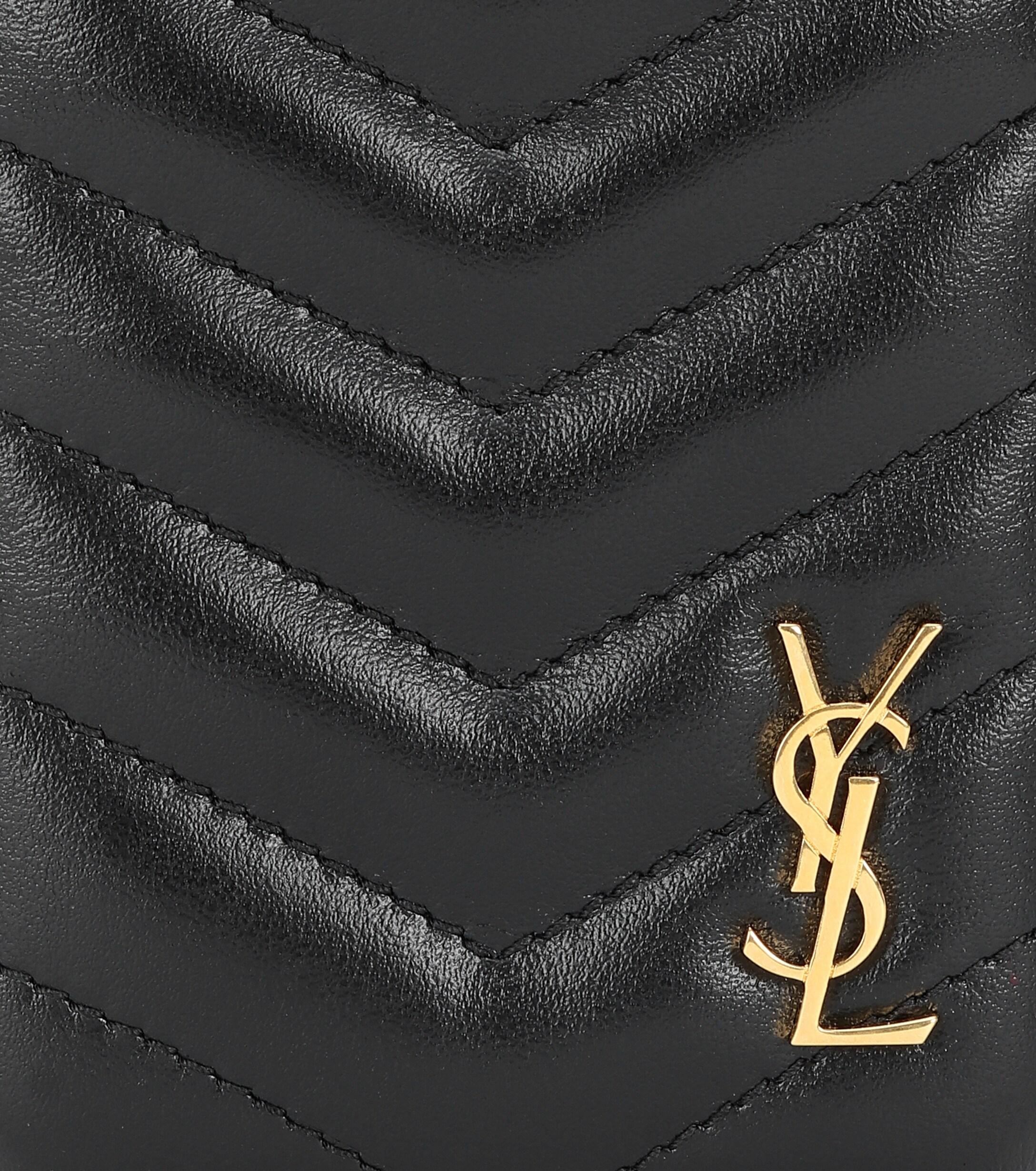 Saint Laurent Leather Iphone 11 Pro Case in Black | Lyst