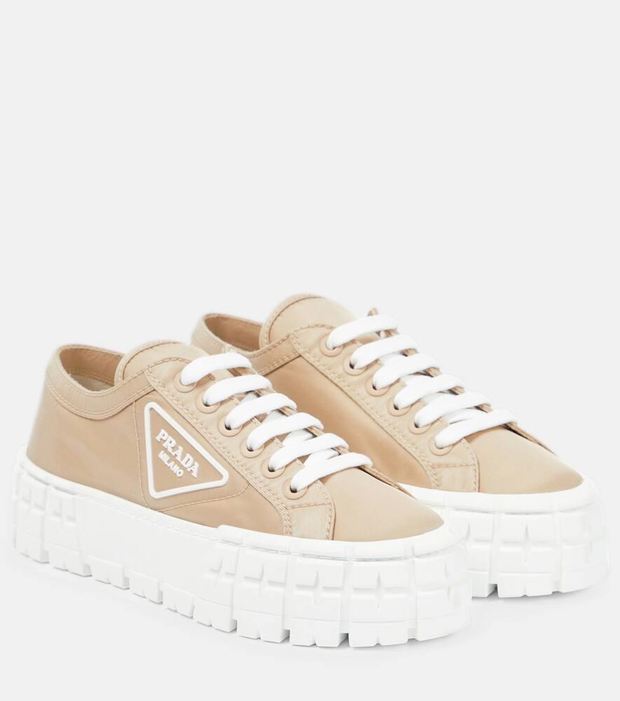 Prada Plateau Sneakers Double Wheel in Natur Lyst DE