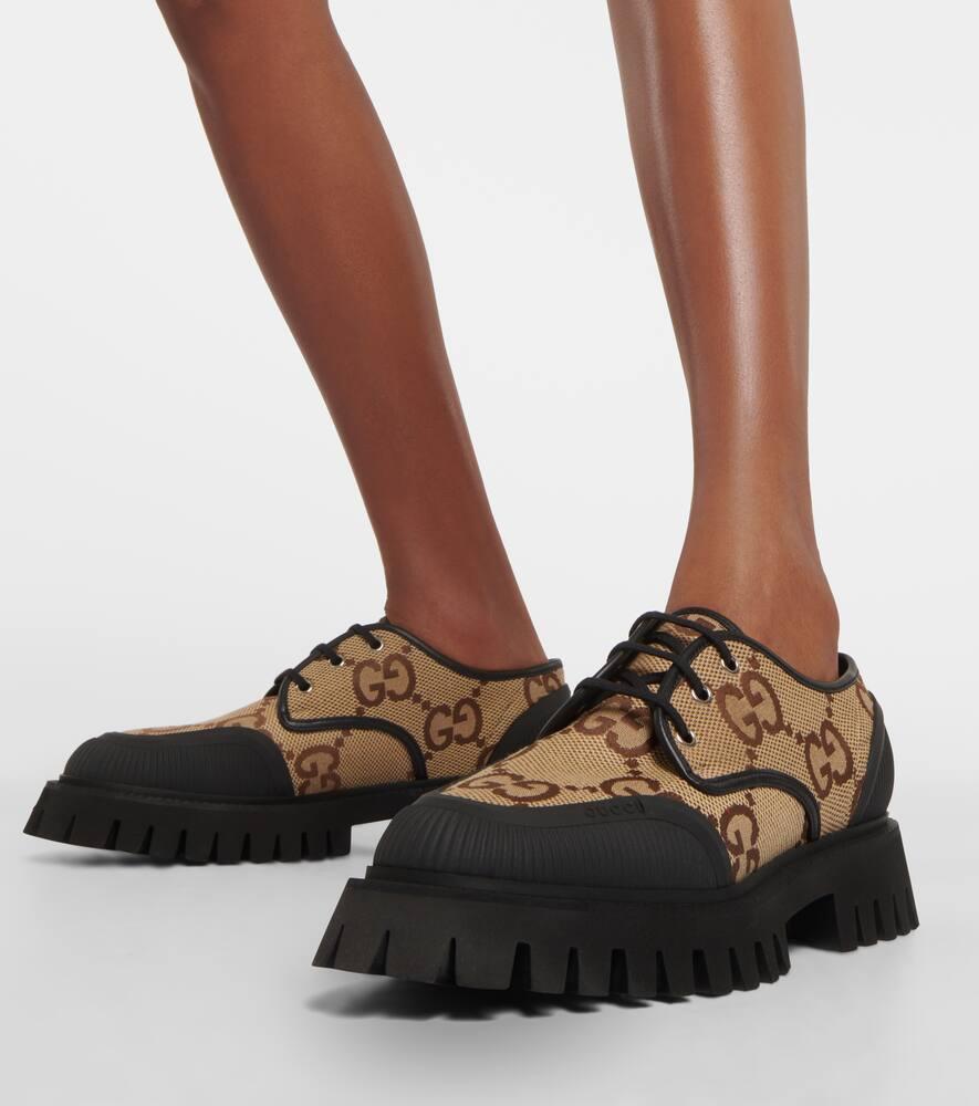 Gucci Maxi GG Lace-up Shoe in Brown | Lyst display picture 1