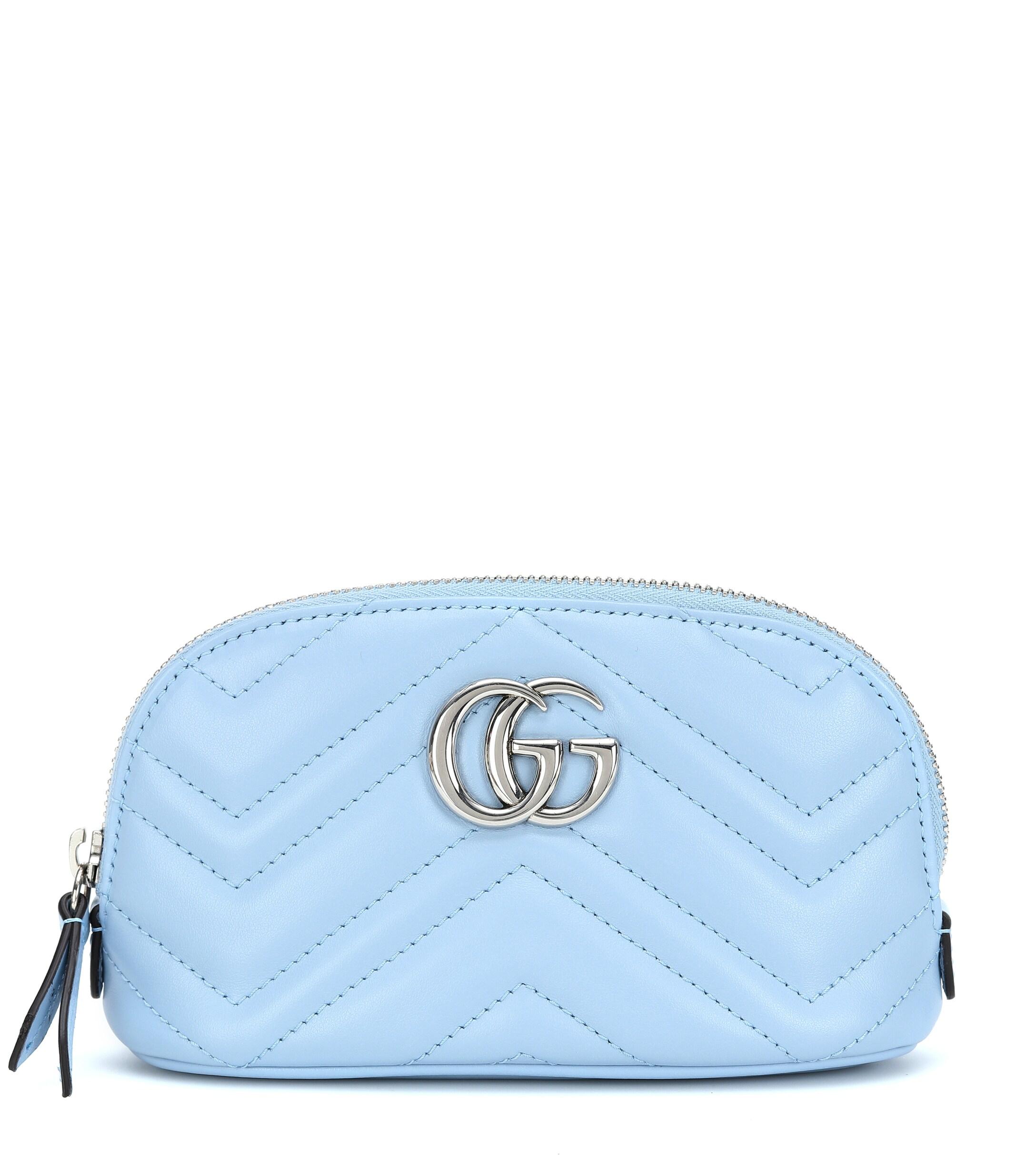 Gucci GG Marmont Small Cosmetics Pouch in Blue - Lyst