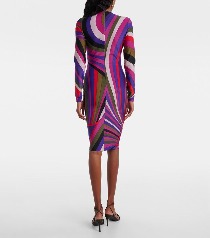 pucci bodycon dress Pucci - Labirinto Print Silk Twill Dress - Size: 42 - Turquoise