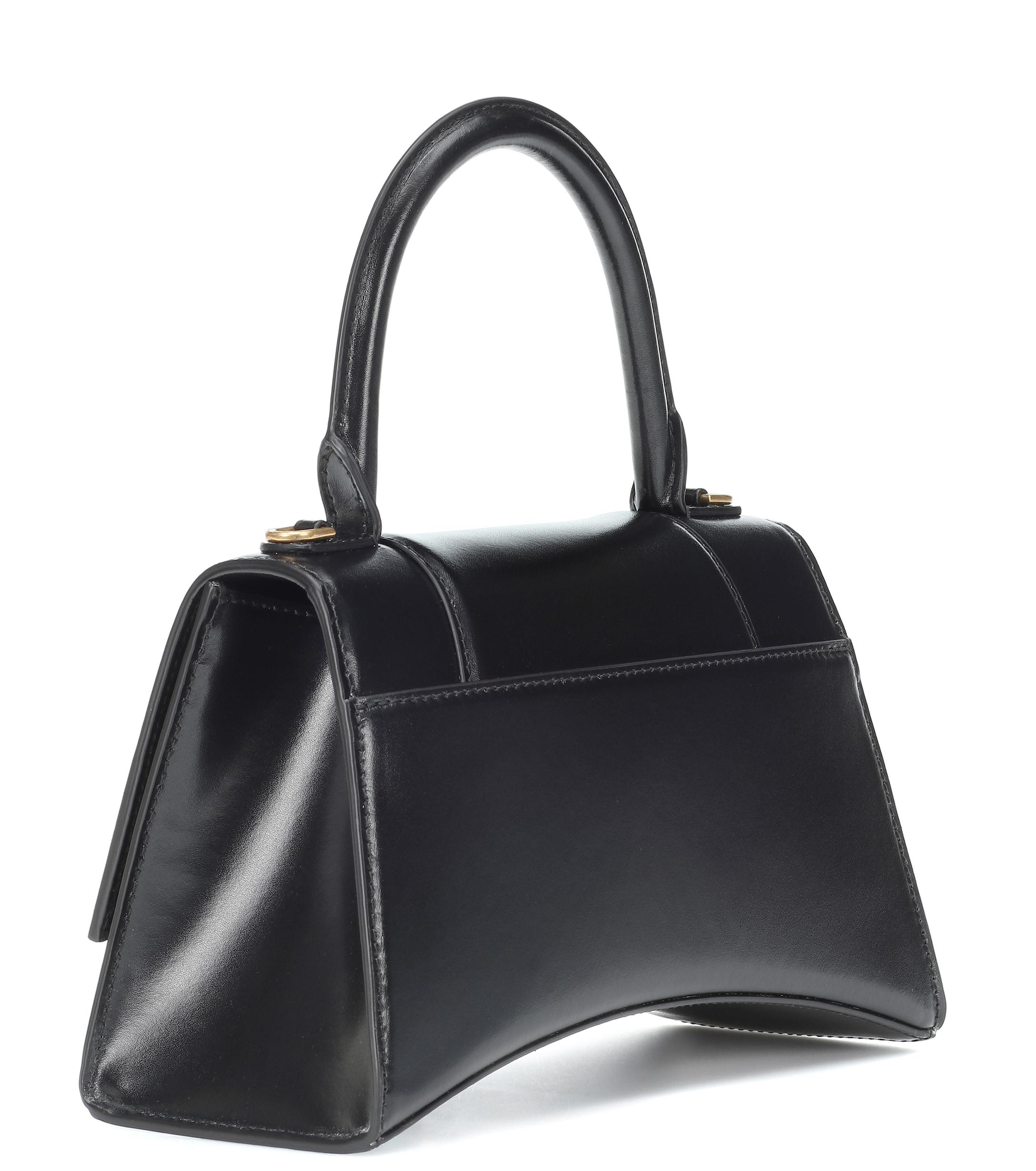 Hourglass Small Leather Top-Handle Bag