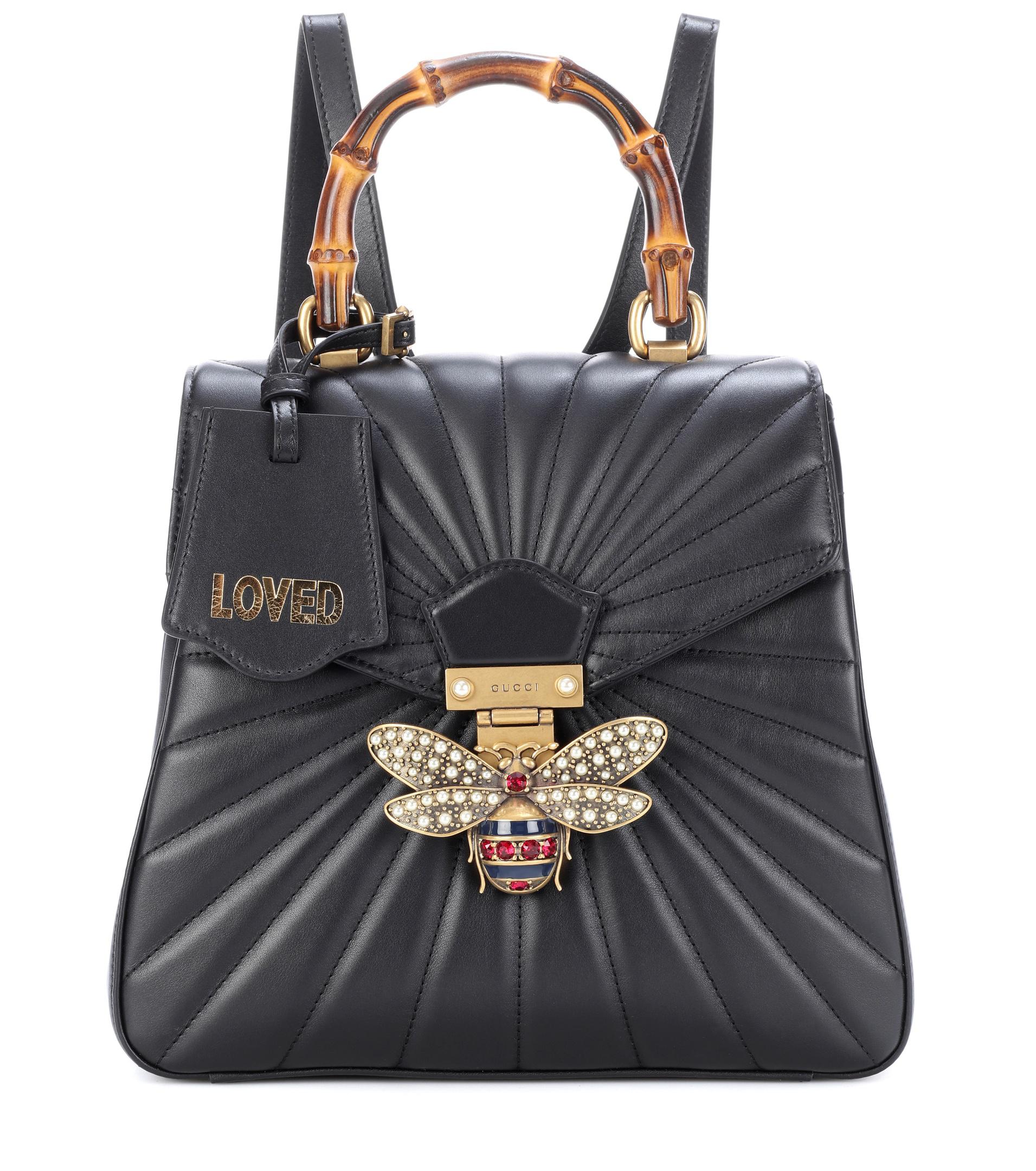 Gucci Queen Margaret Leather Backpack in Black Lyst
