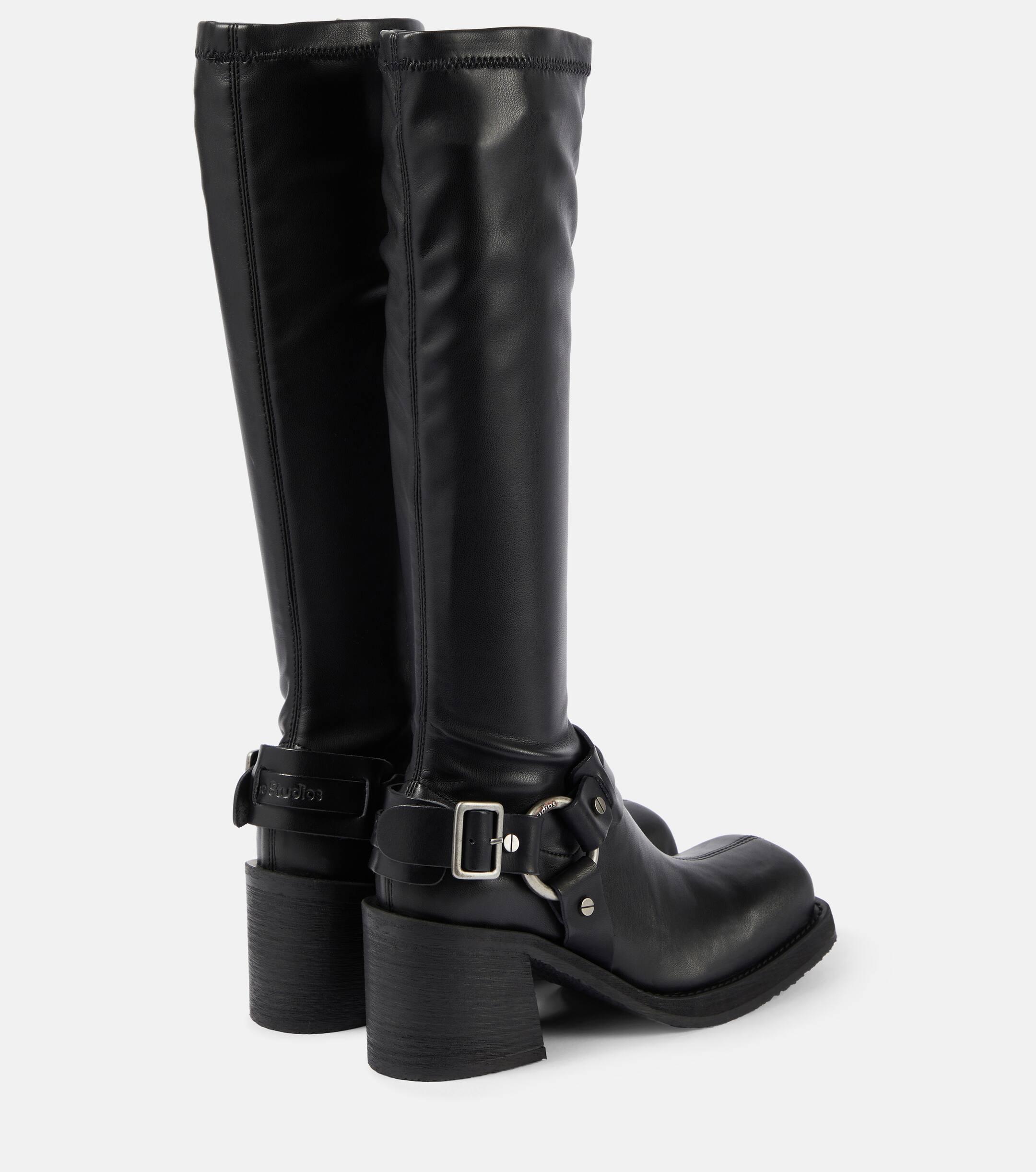 Acne Studios Leather Platform Knee high Boots in Black Lyst UK