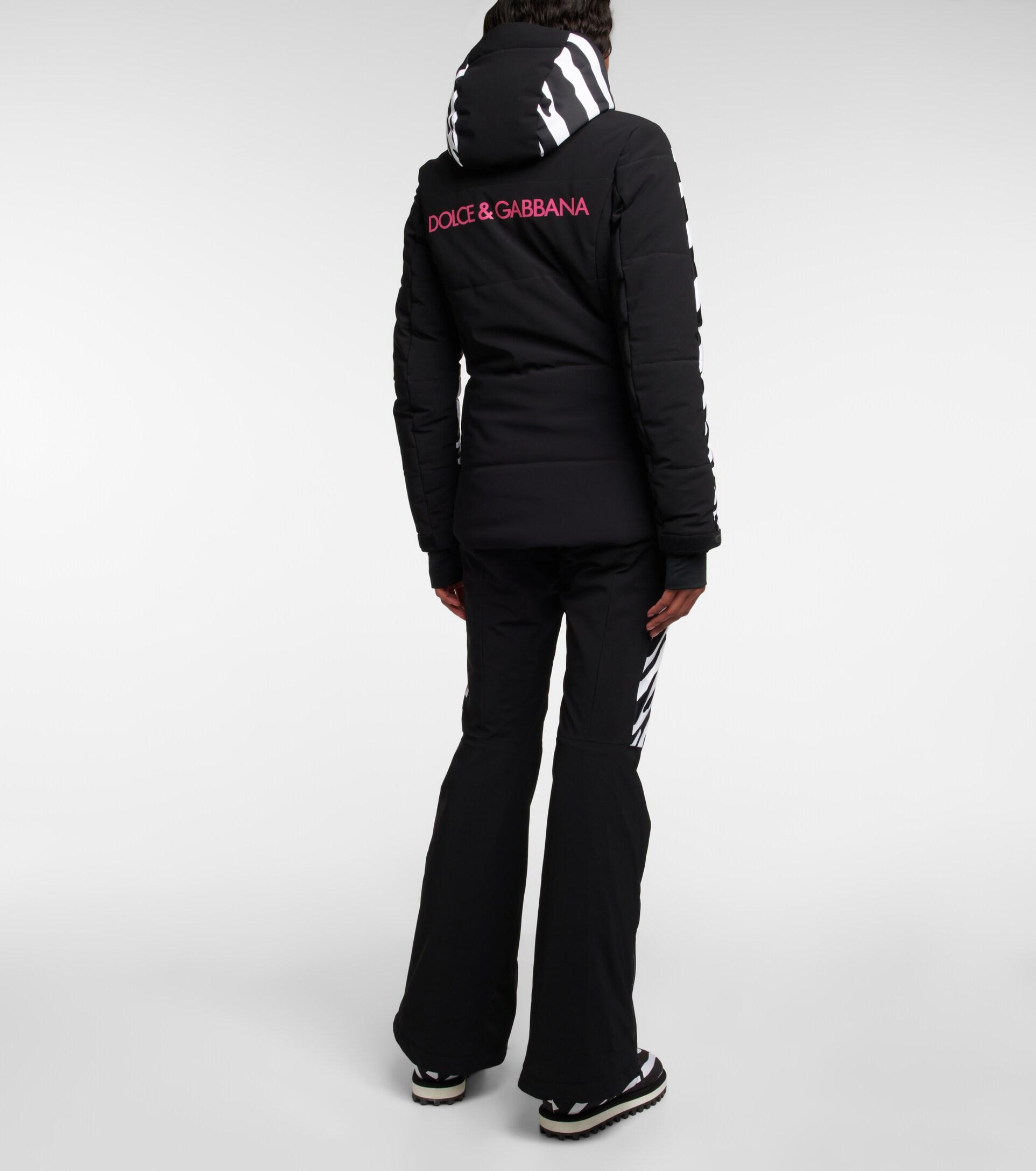 Dolce Gabbana Zebra print Ski Jacket in Black Lyst