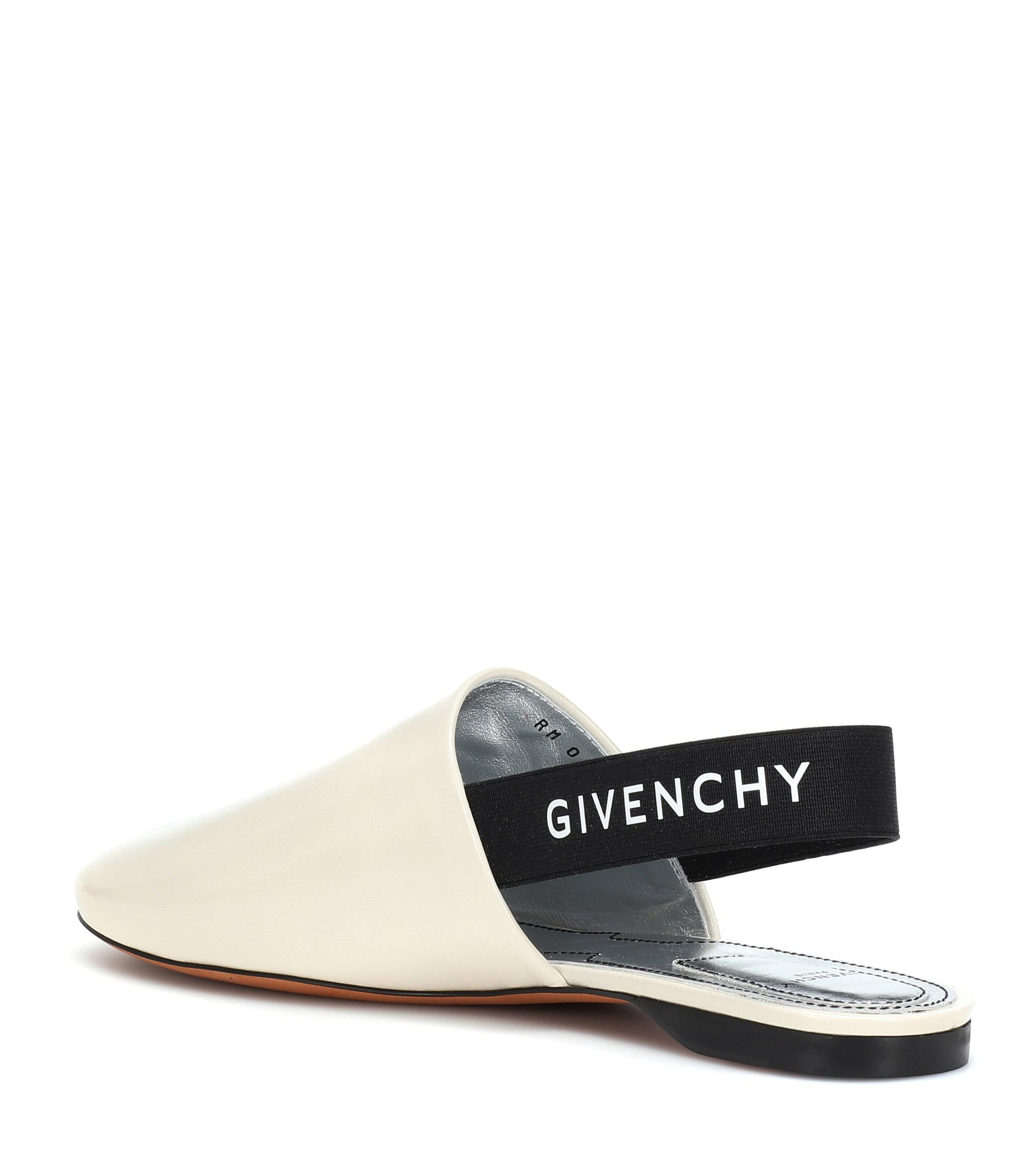 Givenchy Leather Slingback Slippers in 
