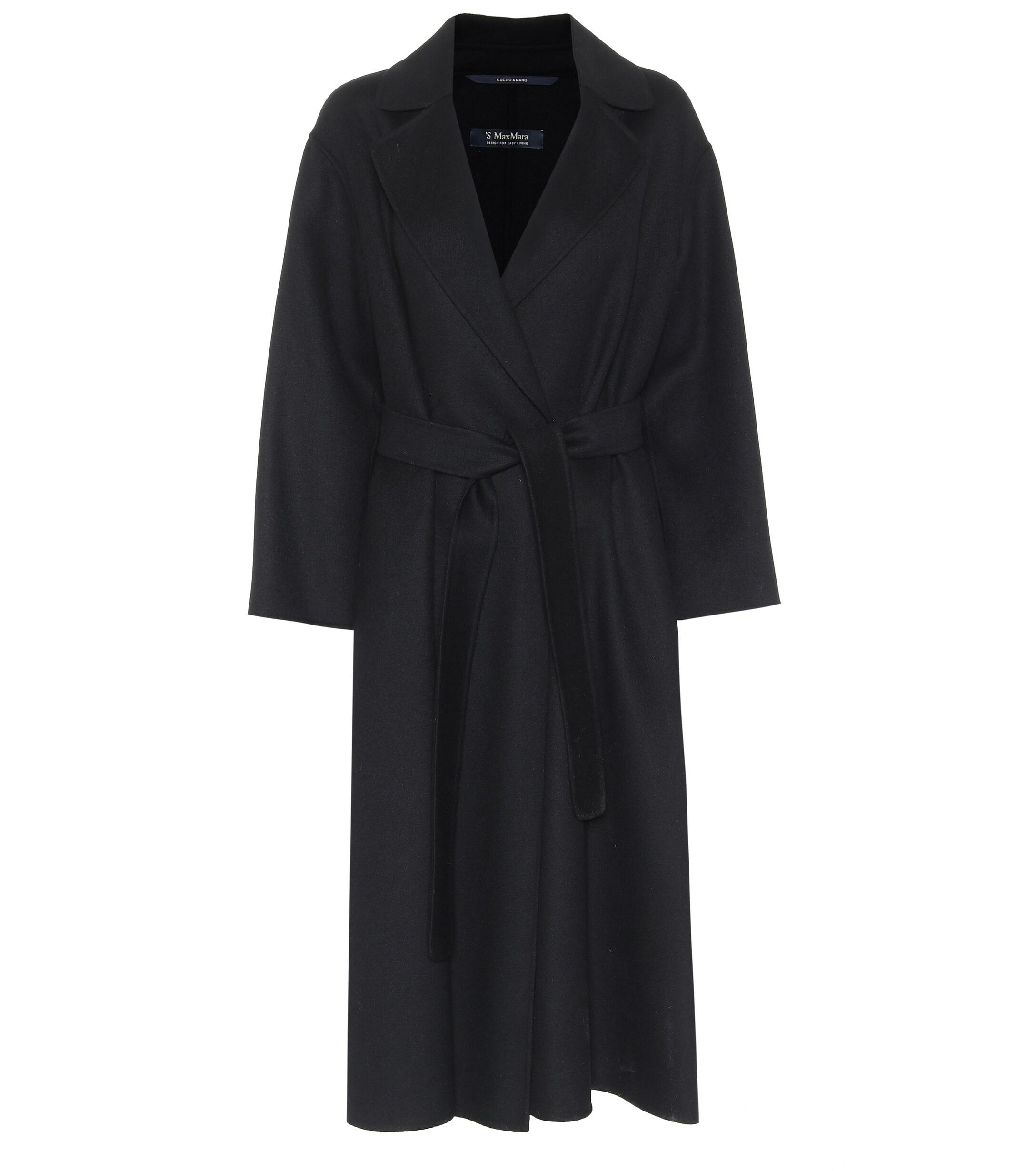 Max Mara Elena Wool Coat in Black | Lyst