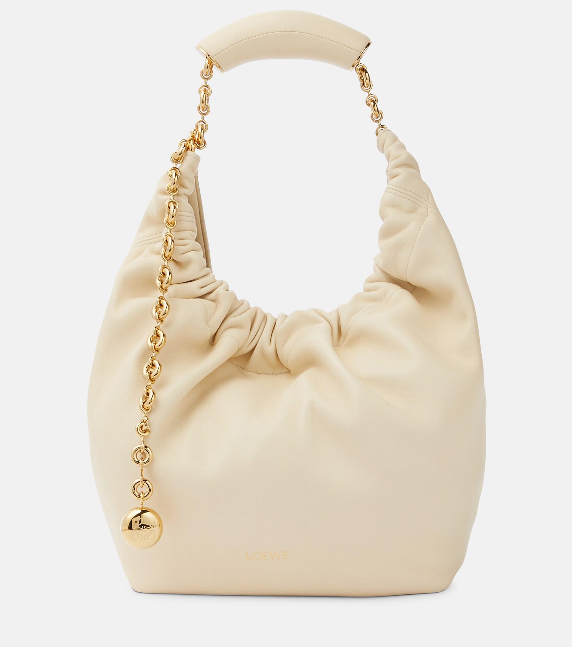 LOEWE - Goya leather shoulder bag, Mytheresa